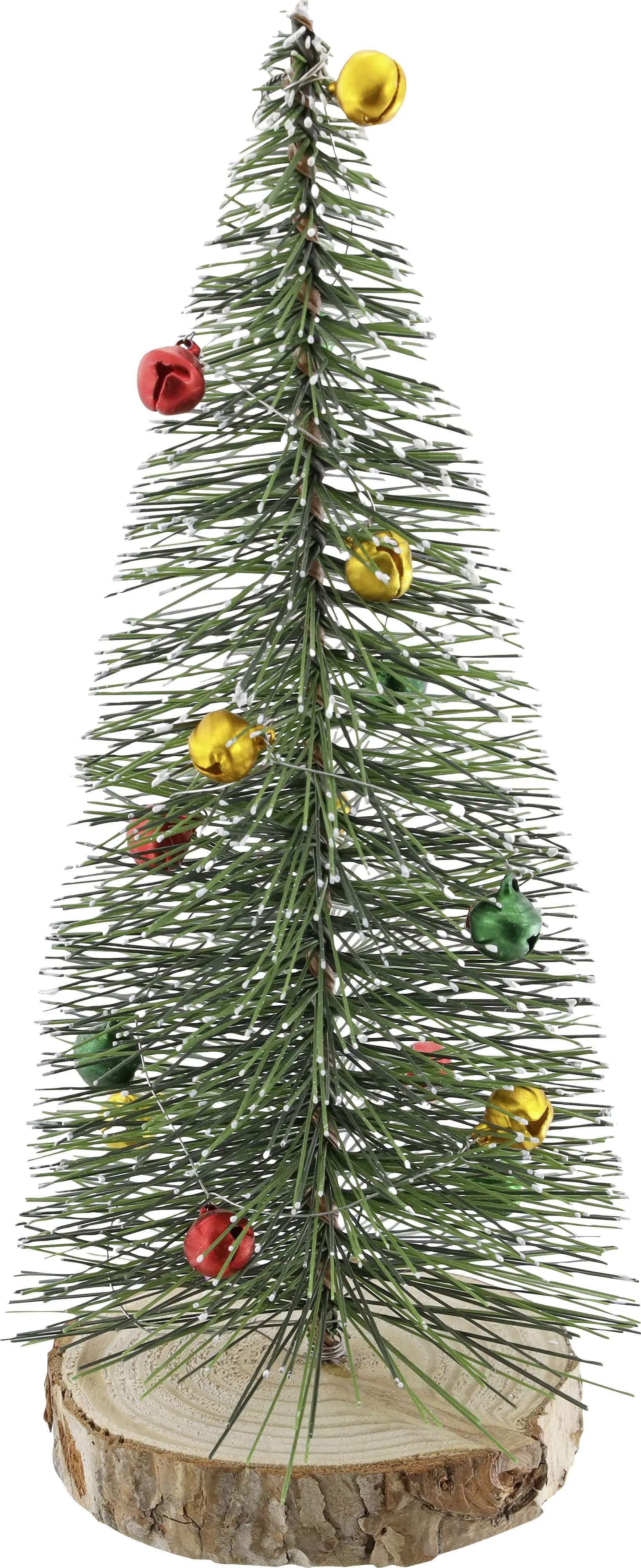 Weihnachtsdeko Baum aus Kunststoff mit Holzfuß 20 cm grün