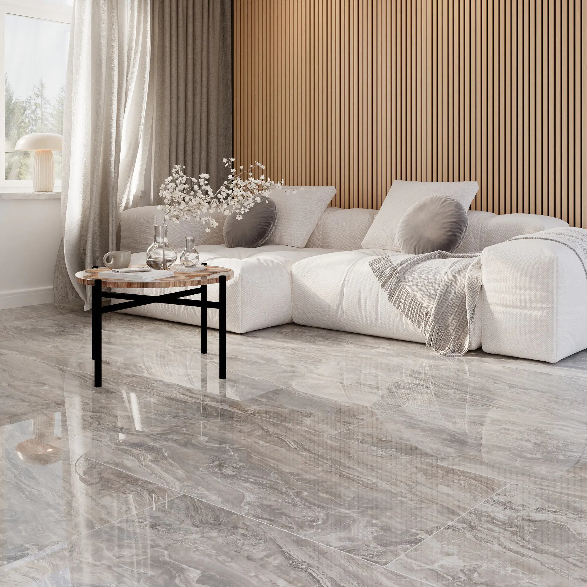 Bodenfliese Feinsteinzeug Salamanca 60 x 120 cm grigio