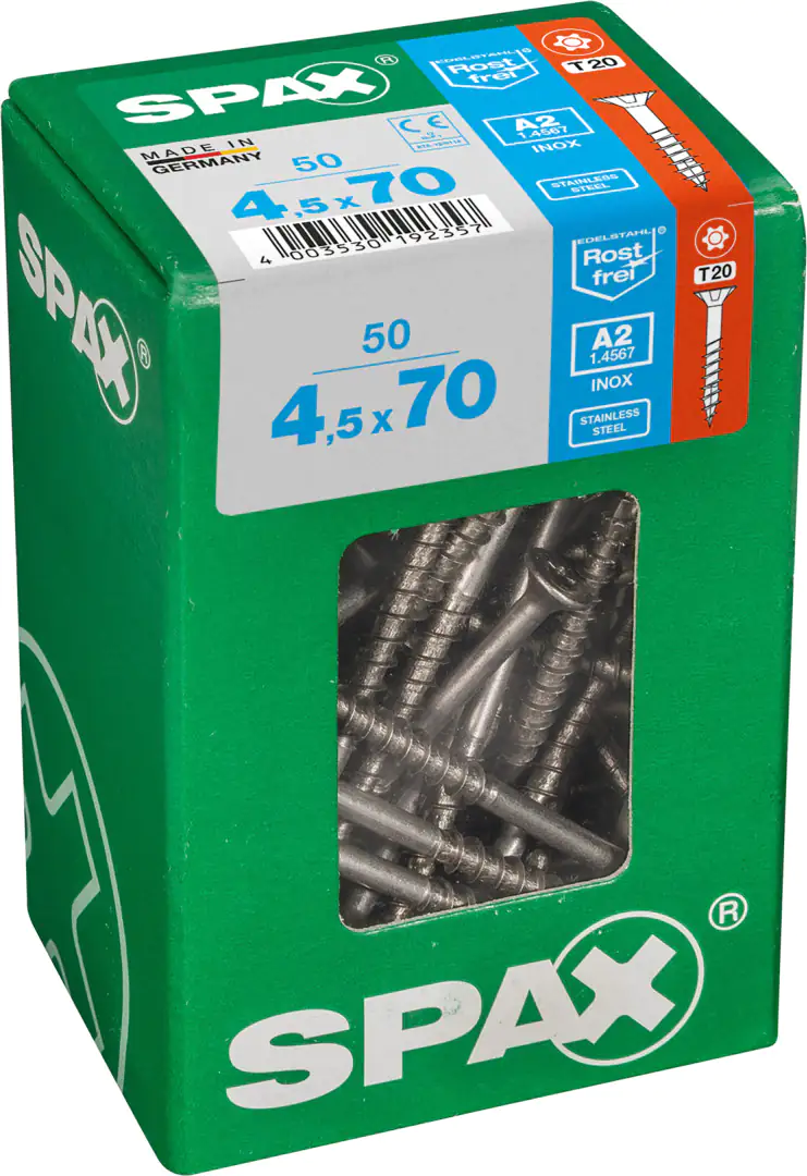 Spax Universalschrauben 4.5 x 70 mm TX 20 - 50 Stk.