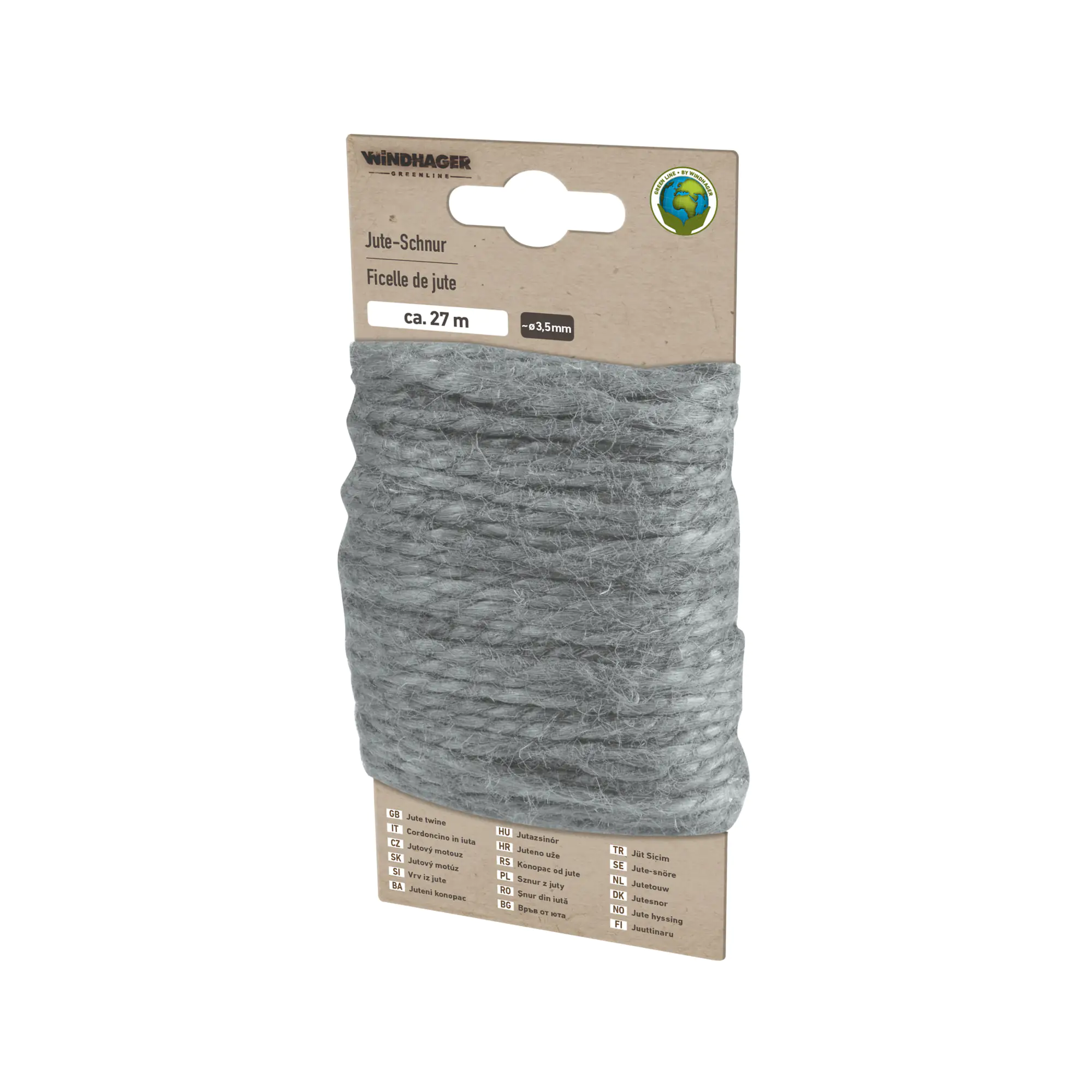 Windhager Jute-Schnur 27 m, grau