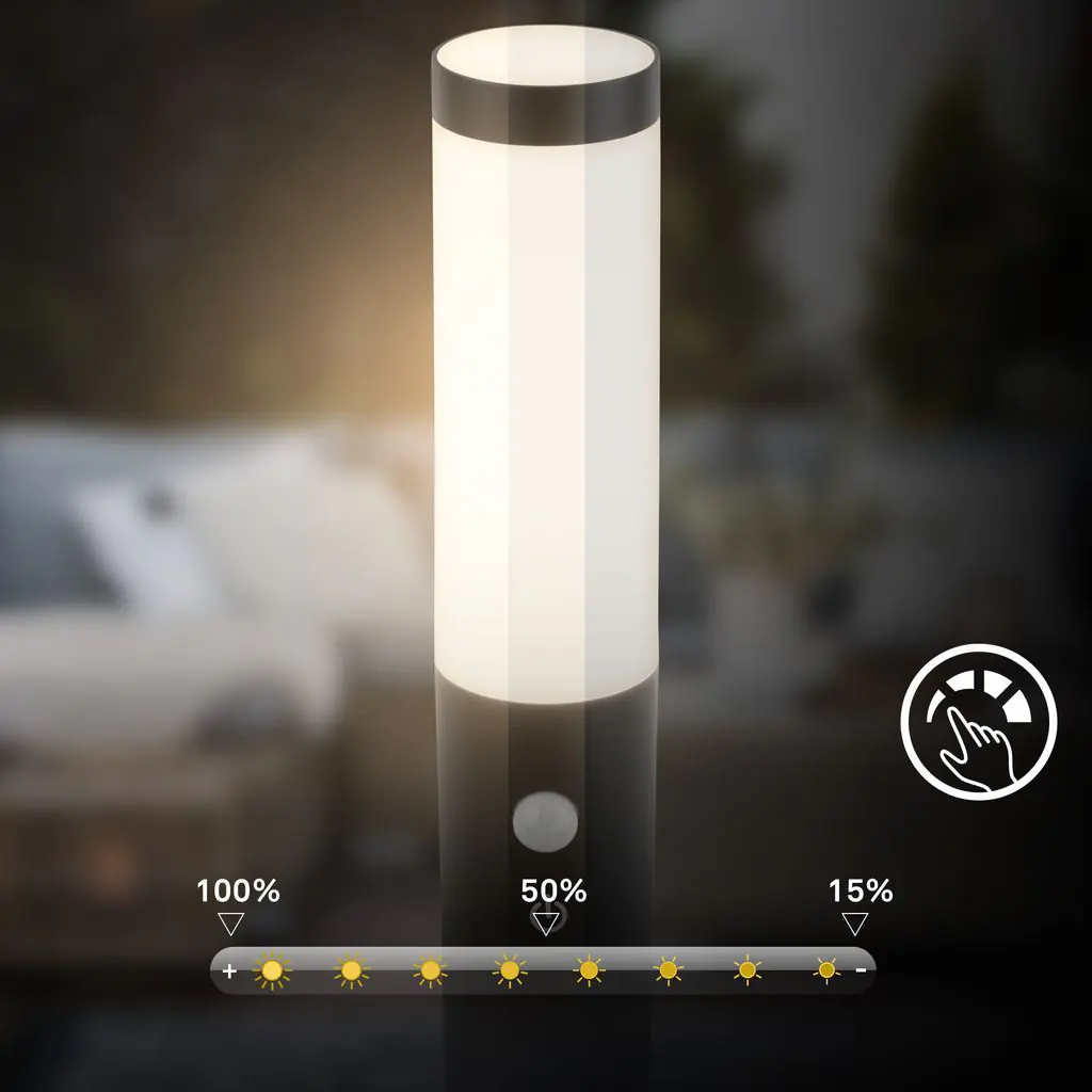 Briloner LED Akku-Außenwandleuchte Tubo schwarz 6,5W 700lm warmweiß Bewegungssensor