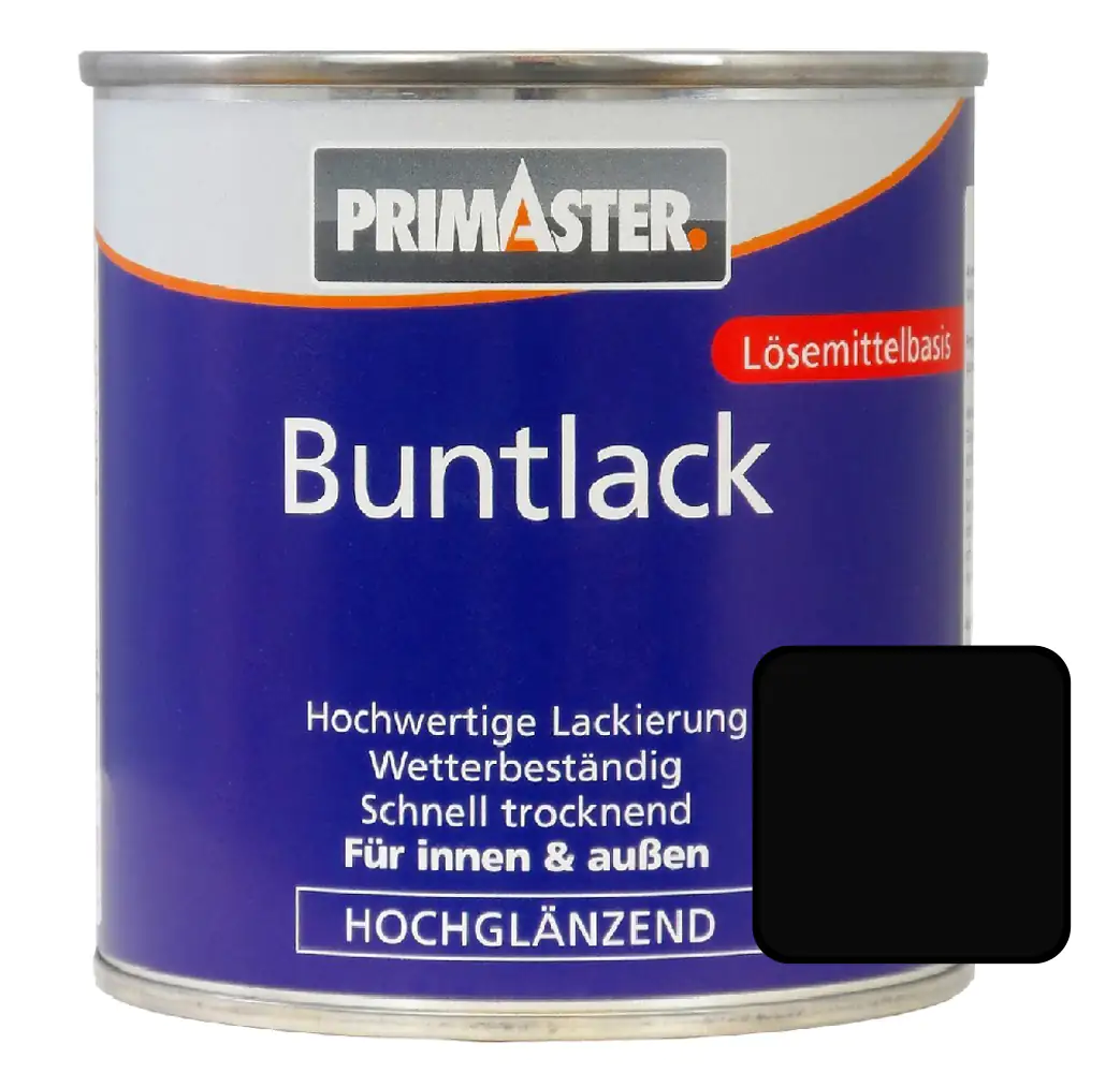 Primaster Buntlack RAL 9005 125 ml tiefschwarz hochglänzend Primaster Buntlack RAL 9005 125 ml tiefschwarz hochglänzend
