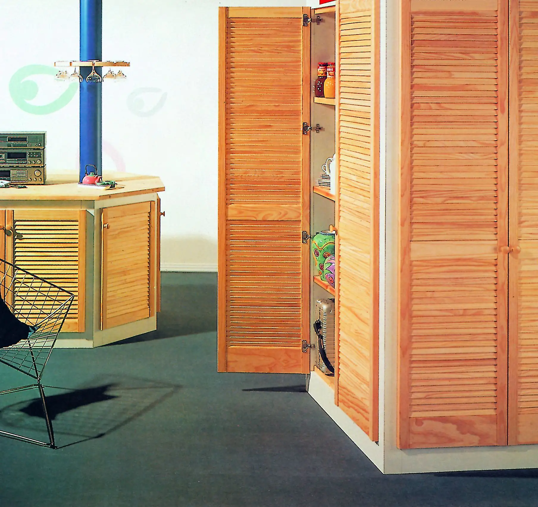 Lamellentür 201,3 x 59,4 x 2,2 cm, Kiefer