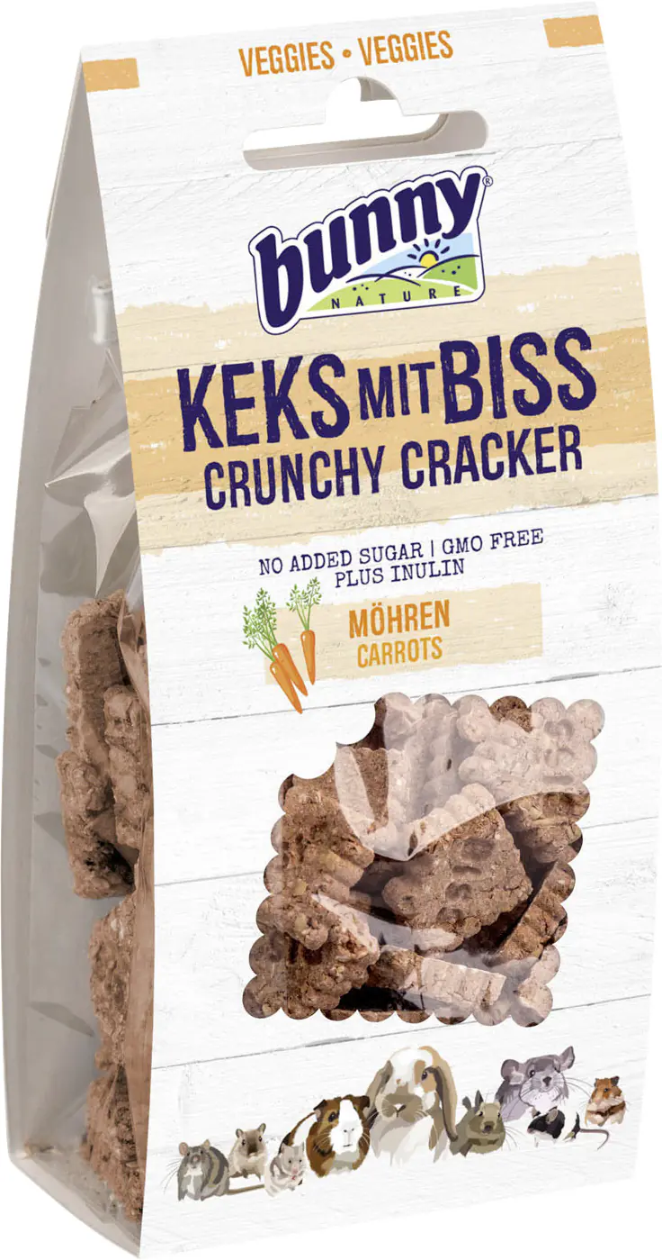 bunny Keks mit Biss Möhren 50g für Zwergkaninchen und Nagetiere