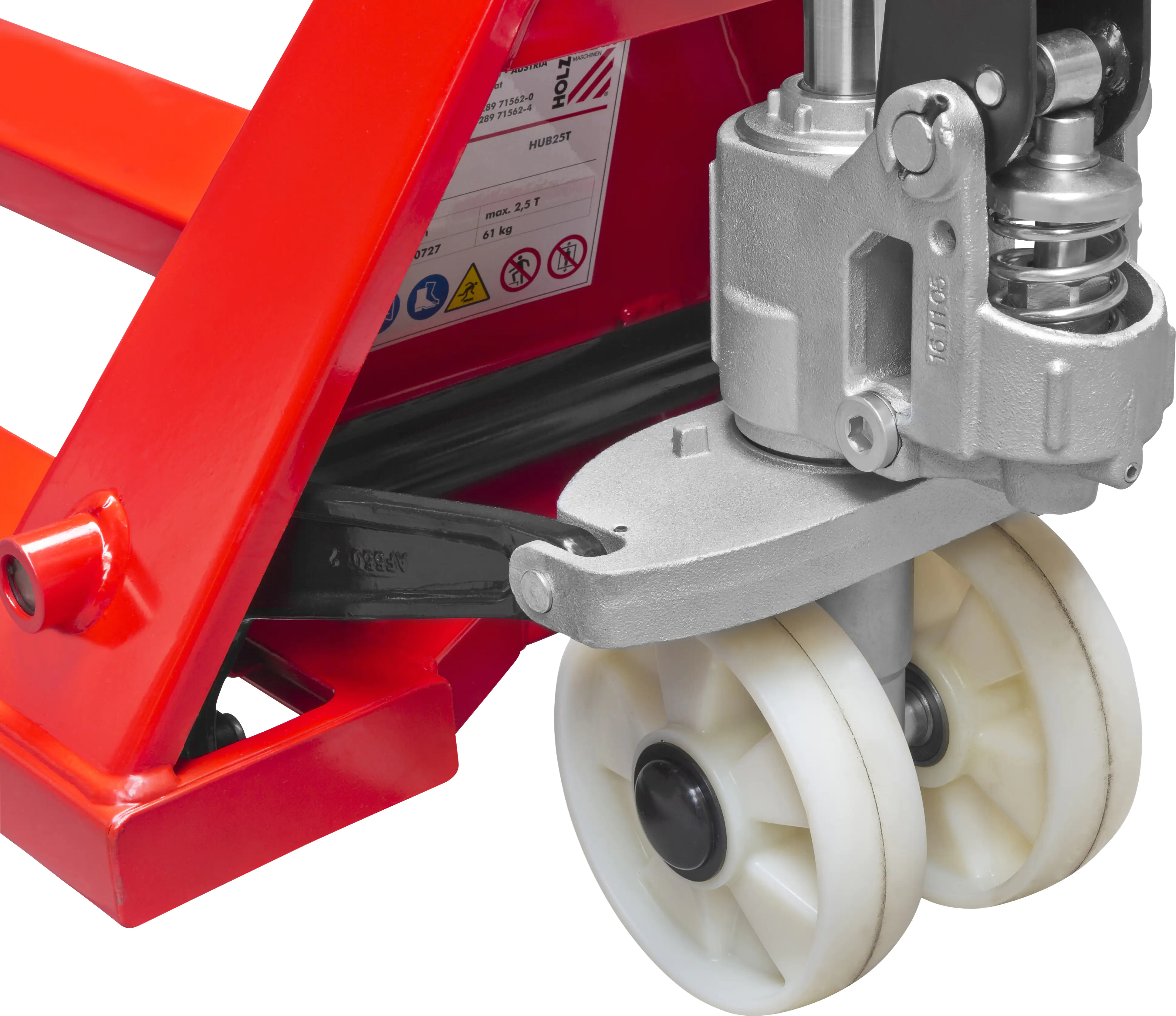 Holzmann Hubwagen HUB25T Tandembereifung & Einfahrrolle