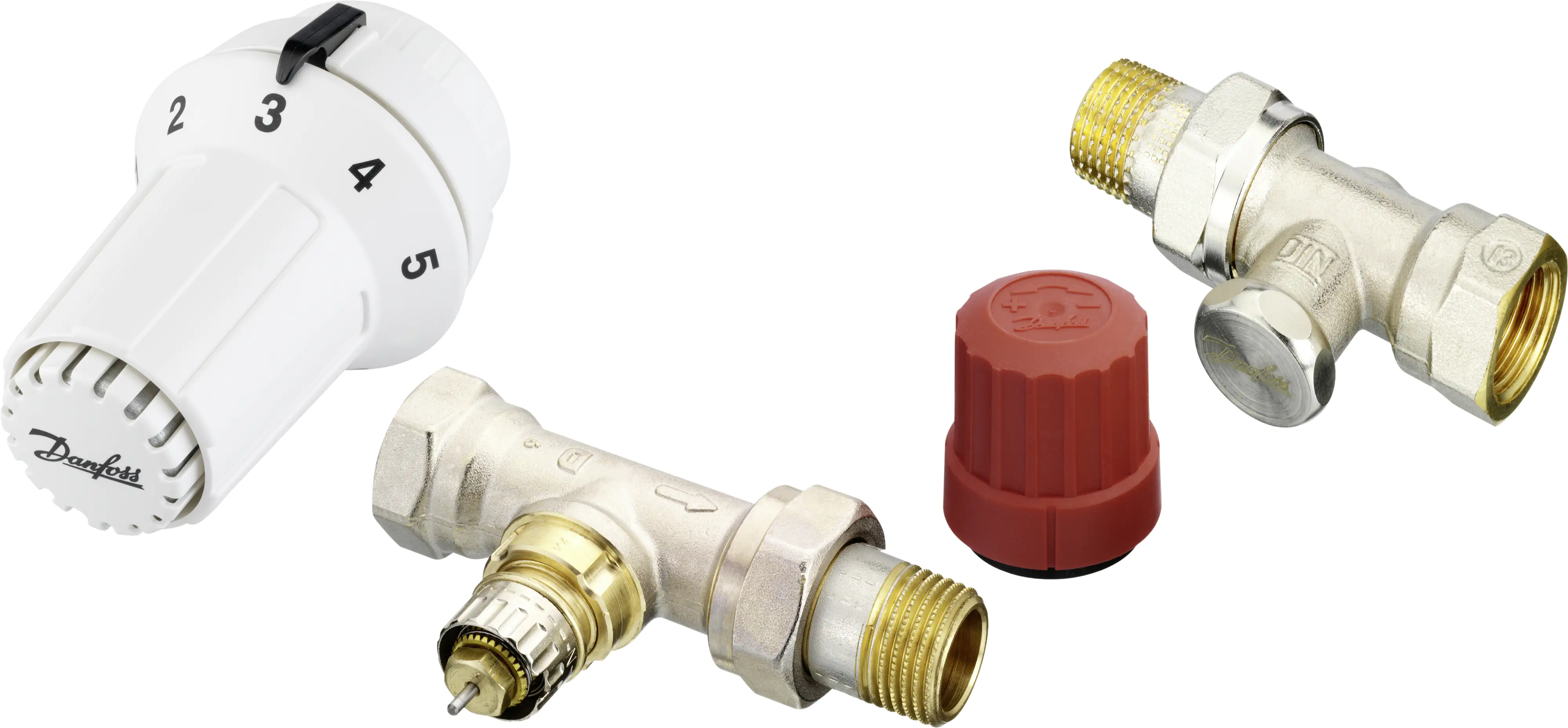 Danfoss Thermostat-Set Home RAS-C RA-N RLV-S DN 15 1/2", Durchgang + Rücklaufverschraubung