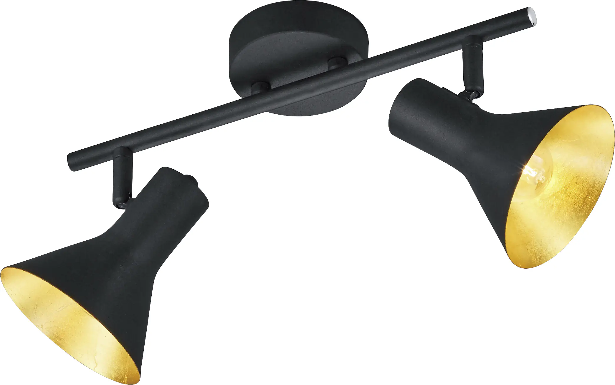 Reality Leuchten 2er Spot Nina schwarz gold