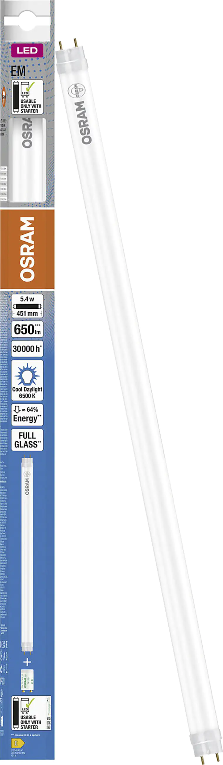 Osram LED Röhre 43,8 cm G13 5,4 W kaltweiß
