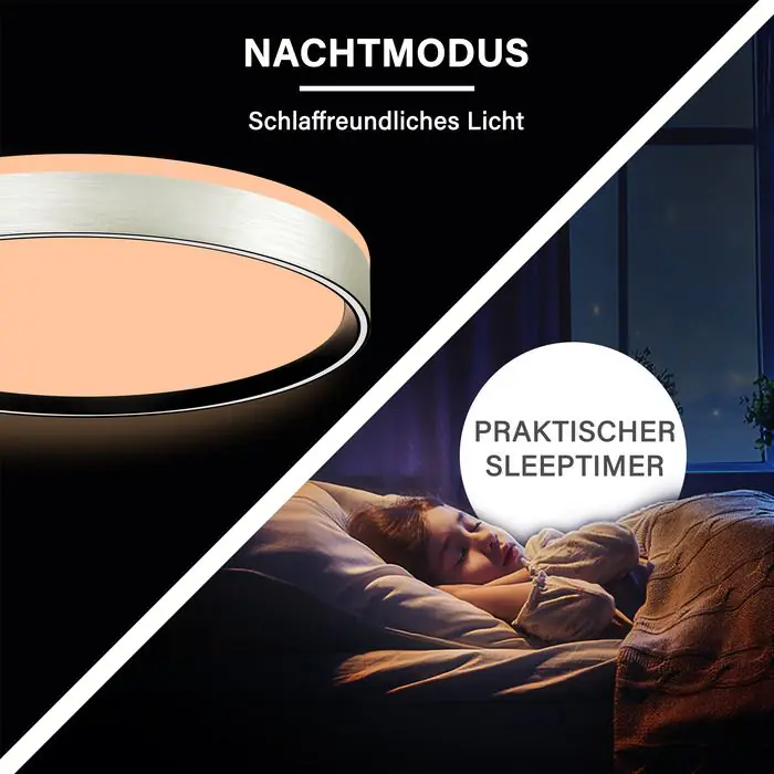 MegaLight LED-Deckenleuchte Shining Pluto Alu Ø48 cm dimmbar