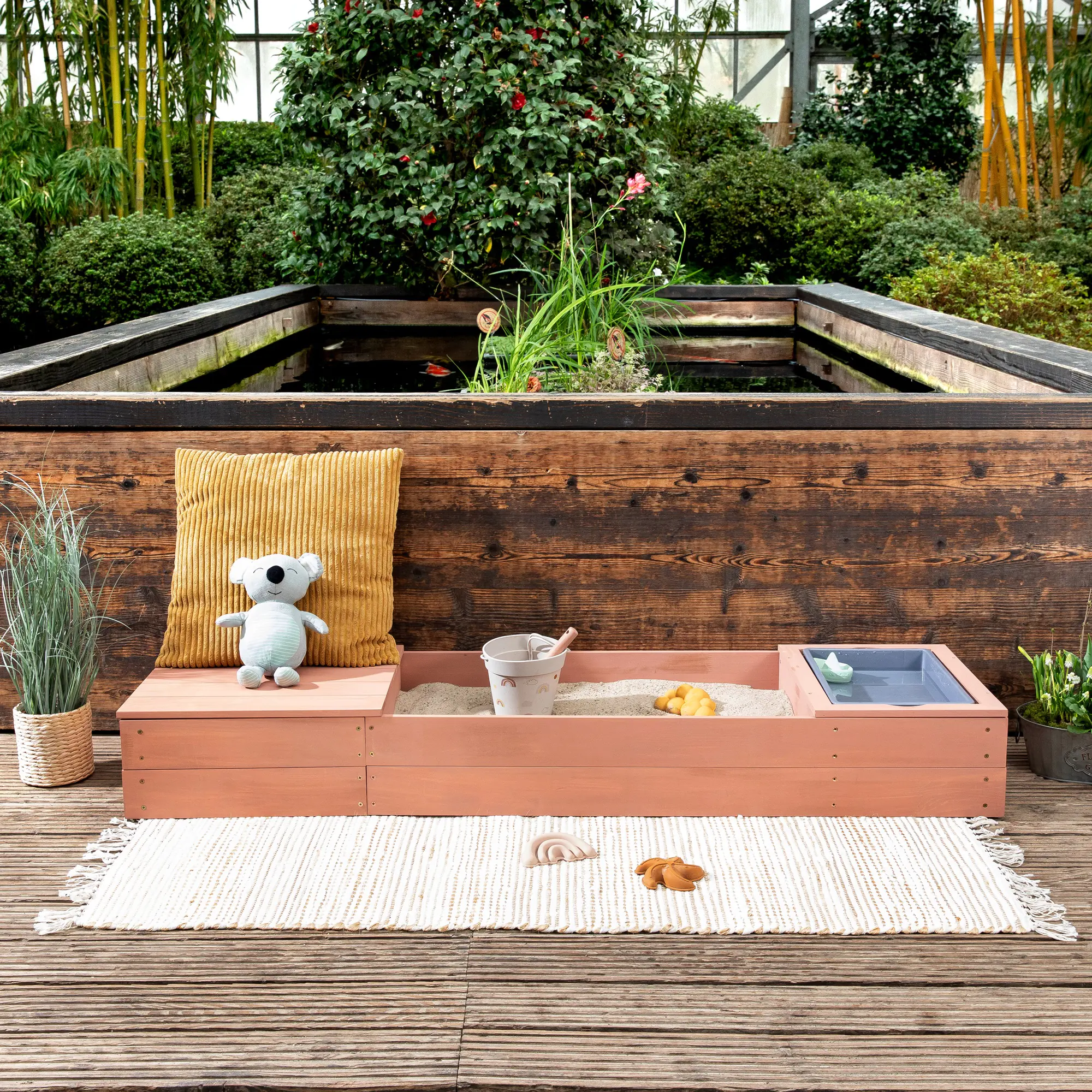 MUDDY BUDDY® Sandkasten Space Saver puderrosa MUDDY BUDDY® Sandkasten Space Saver puderrosa