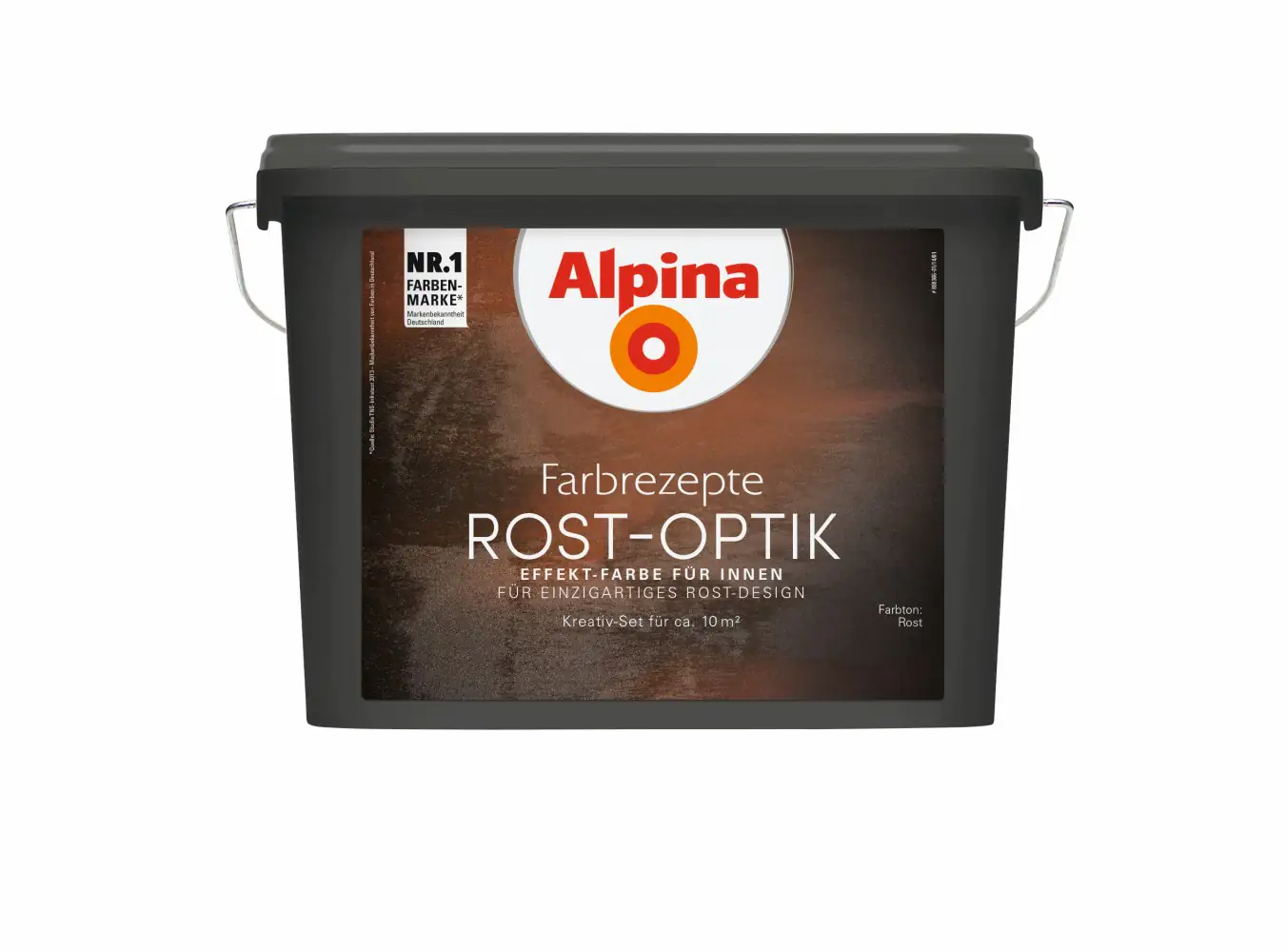 Alpina Innenfarbe Rost-Optik 0,7 L rostbraun und 0,5 L rostorange, glänzend