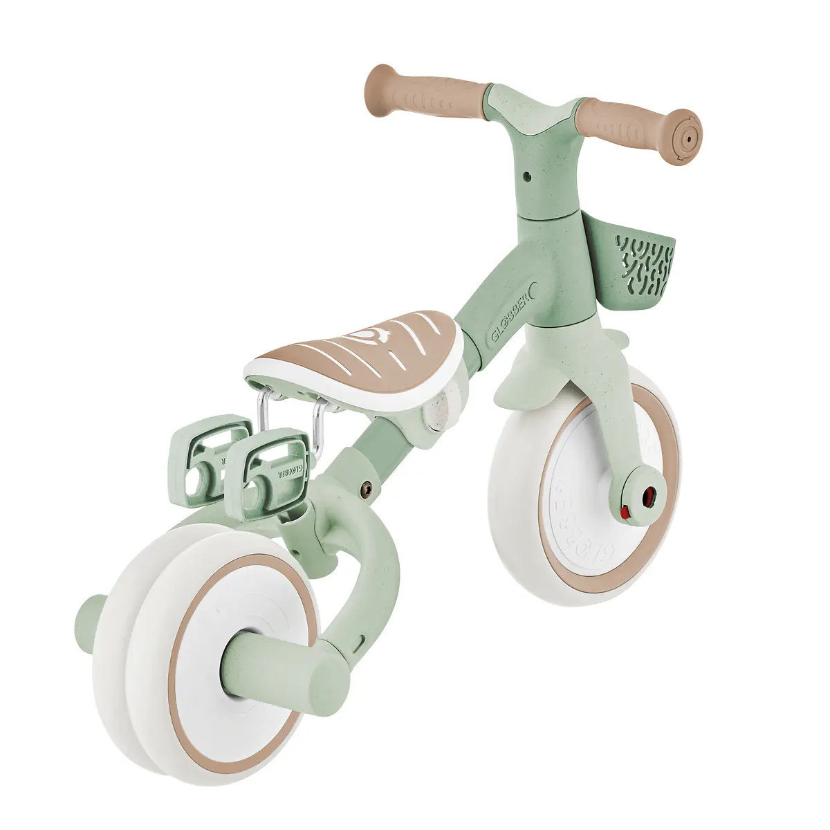 Globber Dreirad für Kinder Learning Trike 3-in-1 Plus salbeigrün