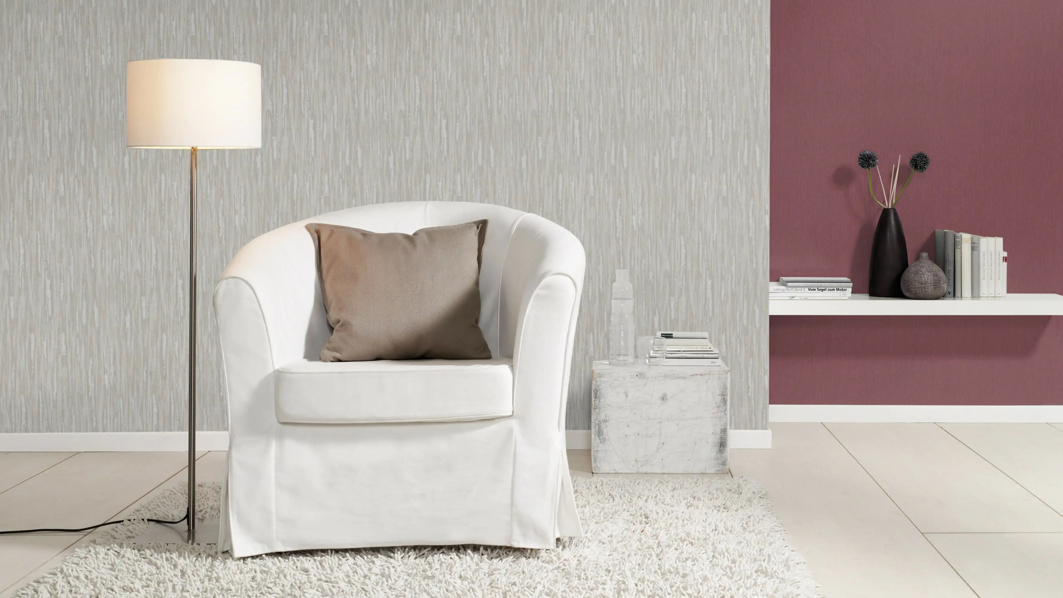 Rasch Vliestapete 537185 BARBARA Home Collection II Rasch Vliestapete 537185 BARBARA home Collection II uni rot 10,05 x 0,53 m