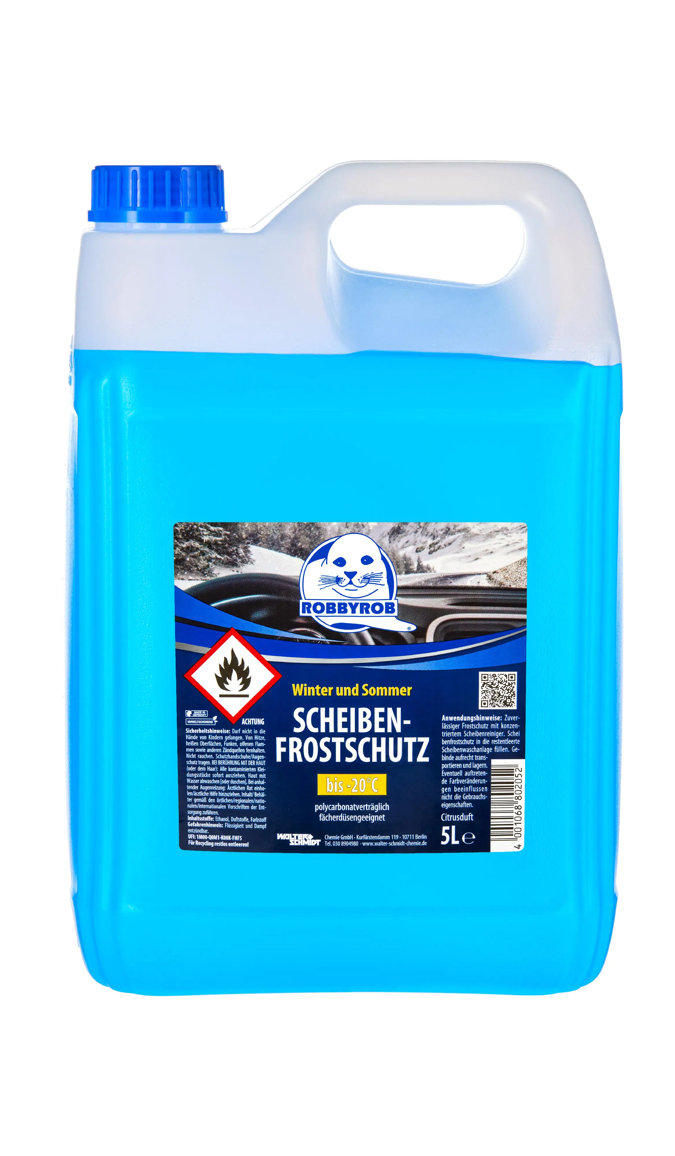 Robbyrob Scheibenfrostschutz bis -20°C gebrauchsfertig 5L Robbyrob Scheibenfrostschutz bis -20°C gebrauchsfertig 5L