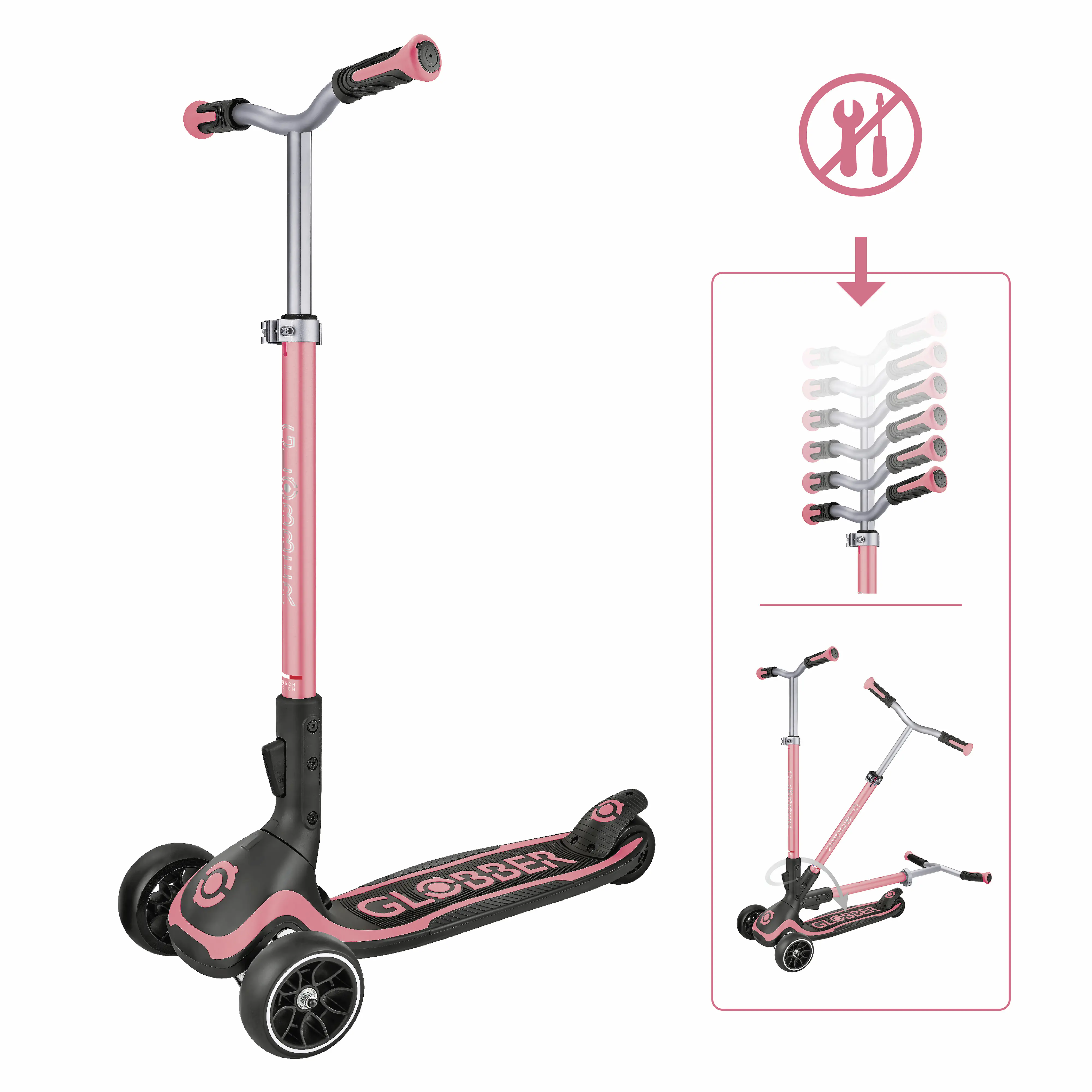 Globber Scooter für Kinder Ultimum coral/pink