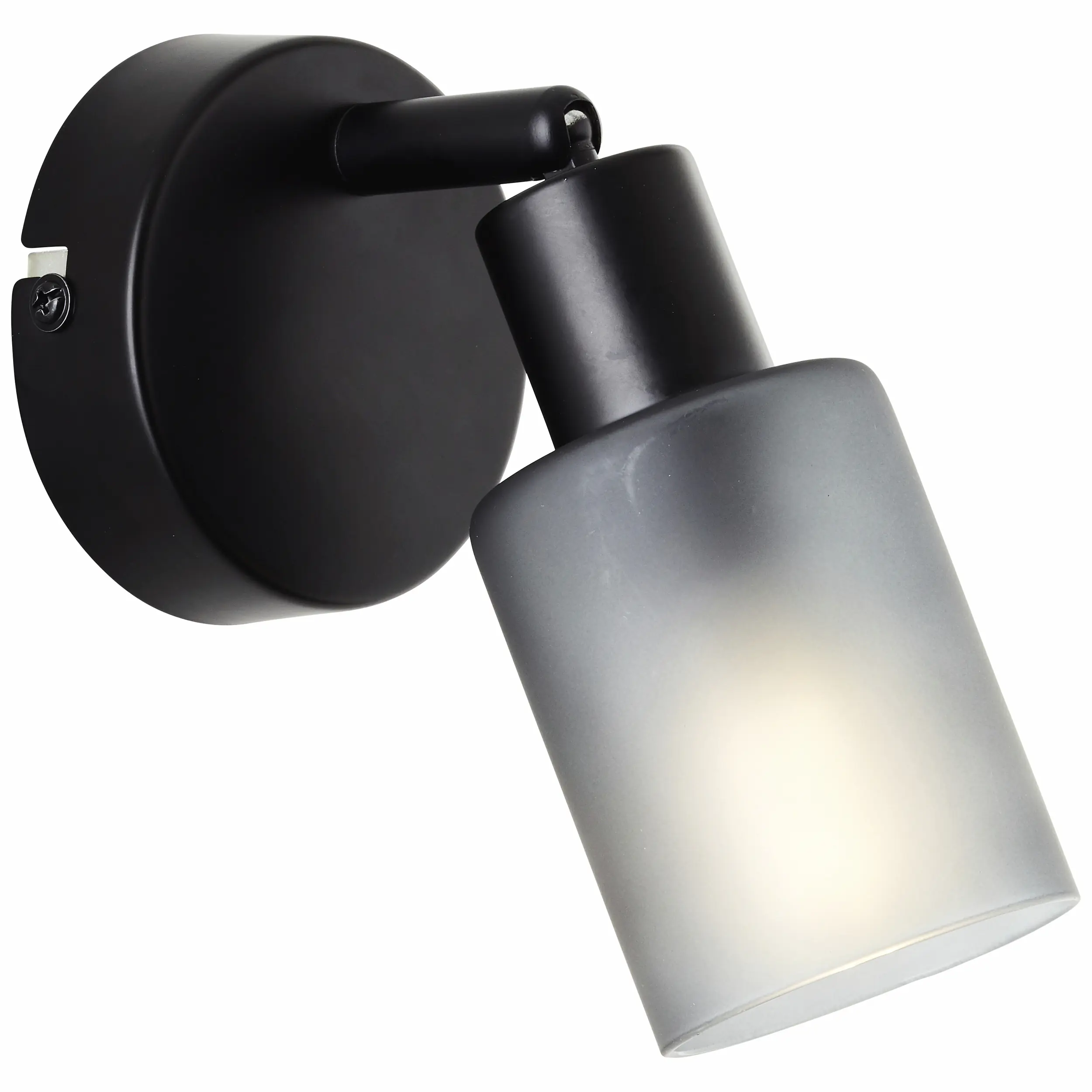 Brilliant Wandleuchte Loralie 1er Spot schwarz rauchglas