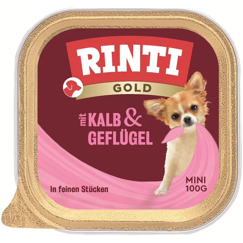 Rinti Gold Hundenassfutter Mini Kalb & Geflügel 100 g