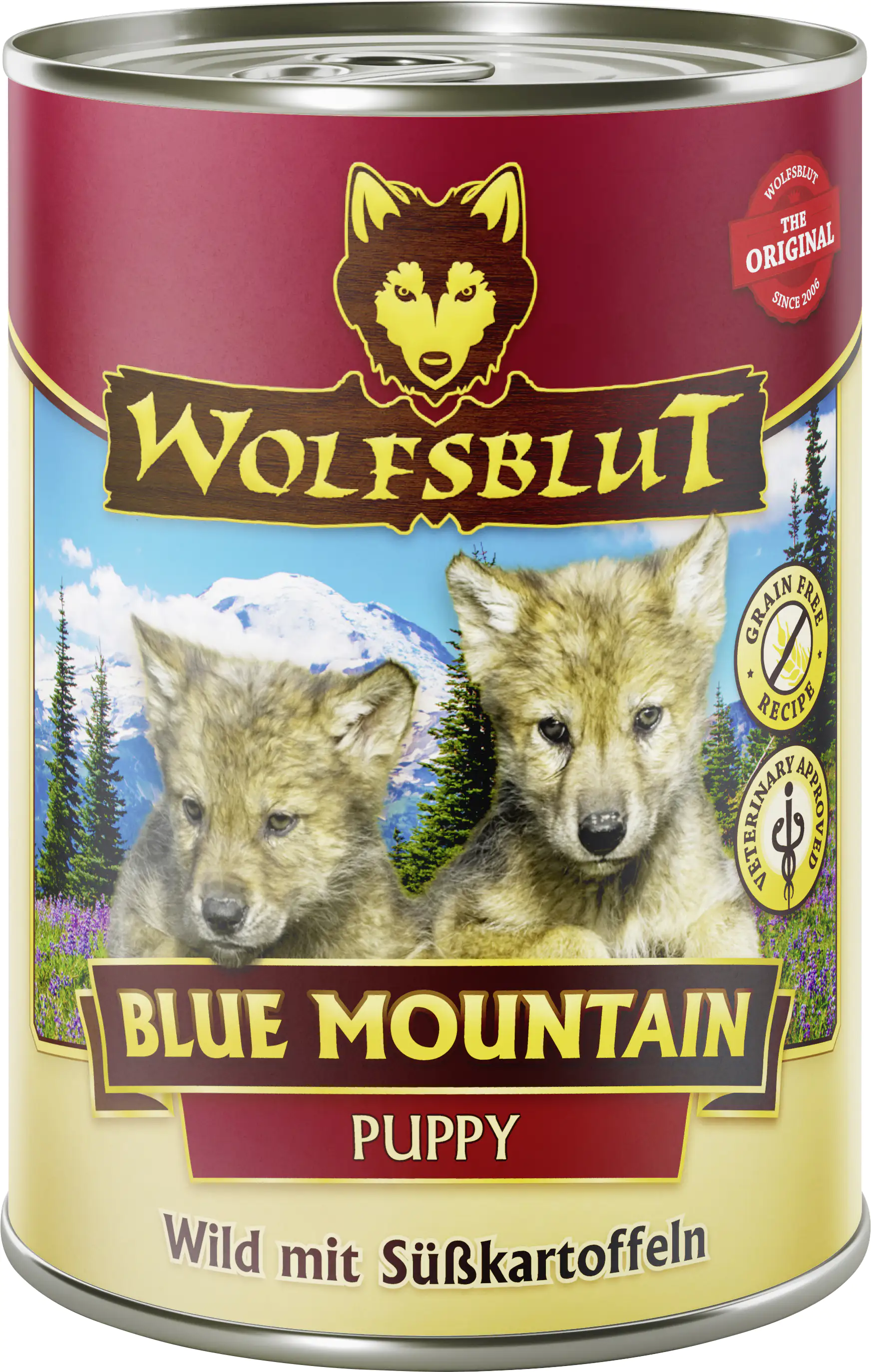 Wolfsblut Blue Mountain Junior Wild mit Süßkartoffel Hundefutter  395 g Wolfsblut Blue Mountain Junior Wild mit Süßkartoffel Hundefutter  395 g