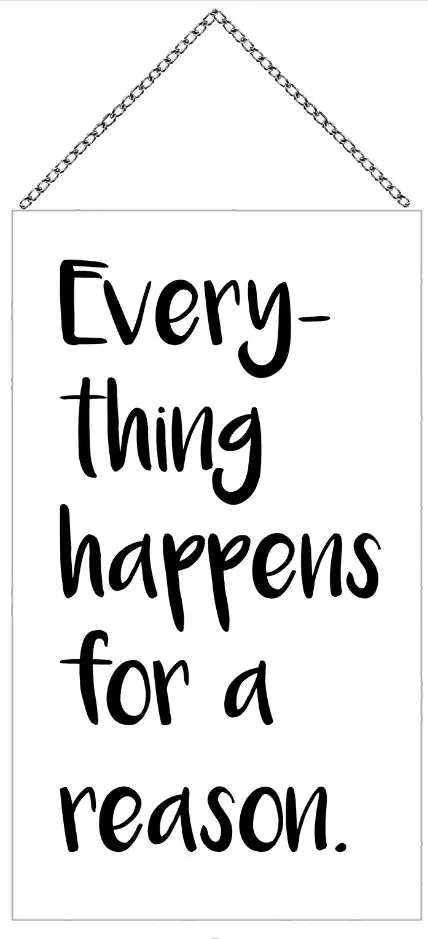 4251050573822 Schild mit Spruch Everything Happens, 23 x 13 cm