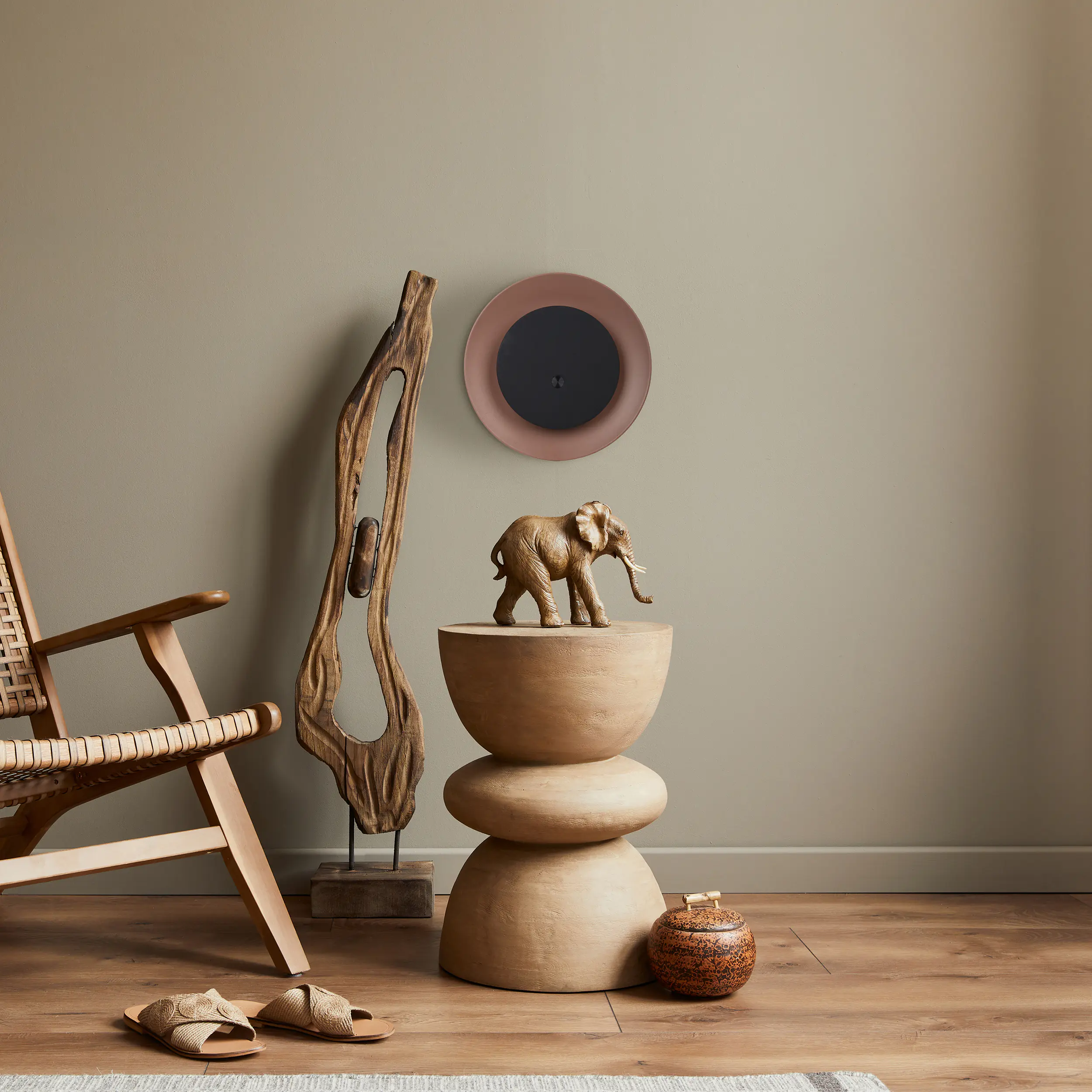 Light & More Solar-Tischleuchte Sun mocha mousse 41,5 cm