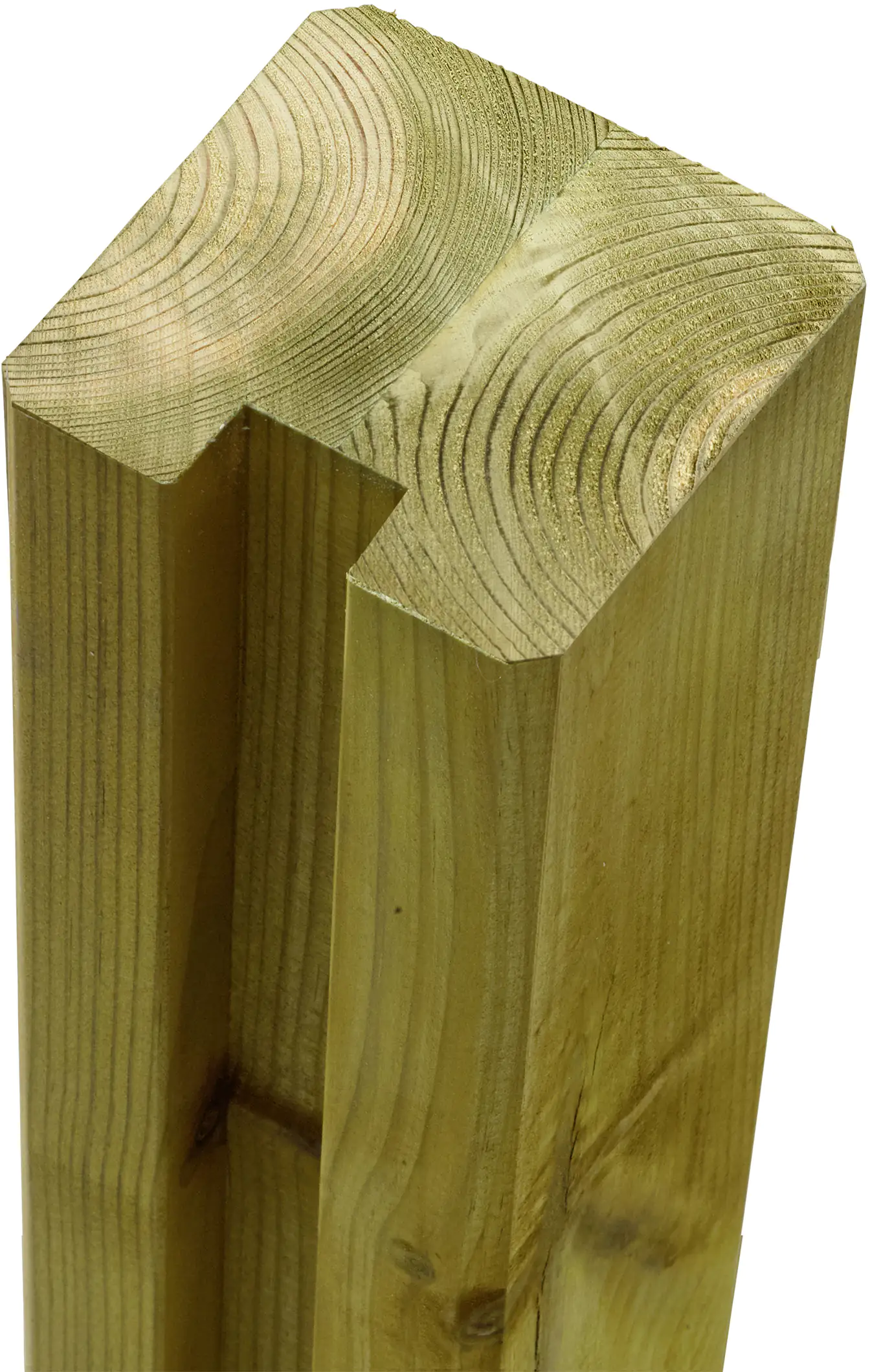 Plus verleimter Profilpfosten 268 cm, 90 x 90 mm, 1 Nut, druckimprägniert