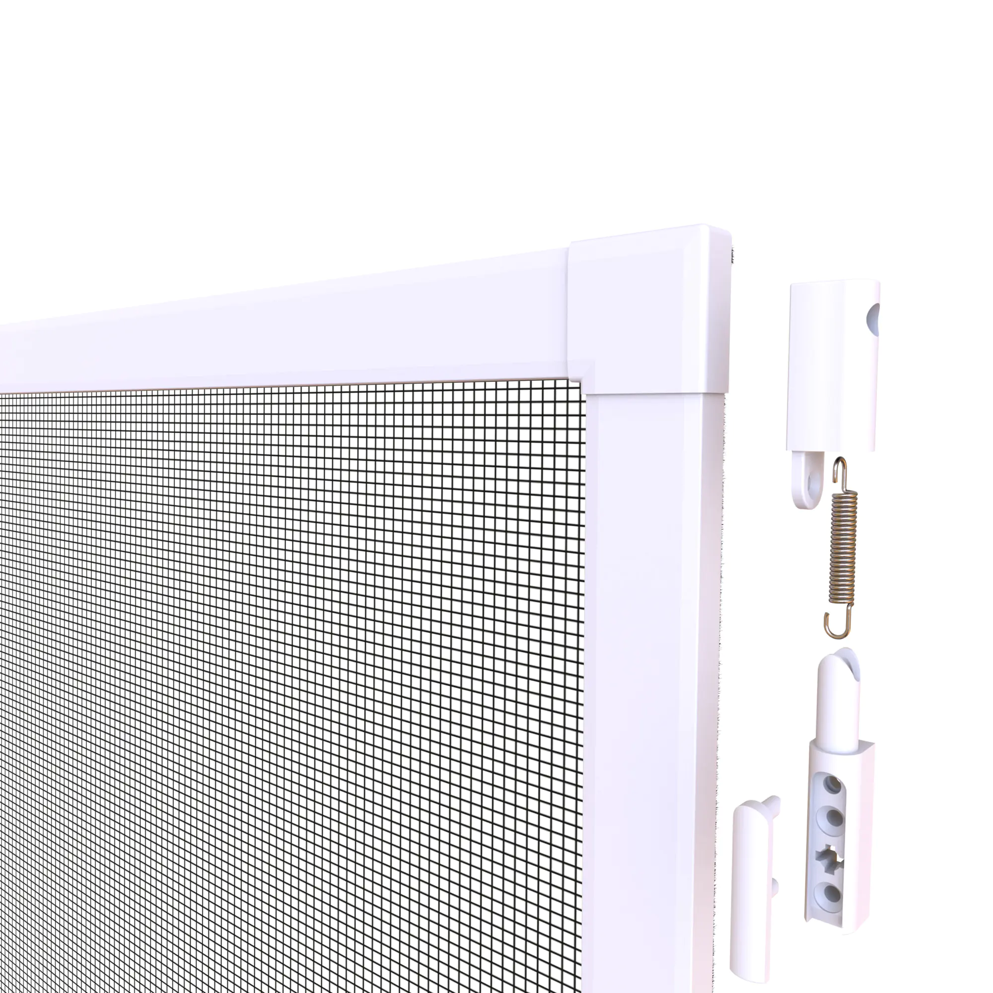 Primaster Fliegenschutz-Türscharnier 9 x 20 x 2,5 cm 3er Set weiß