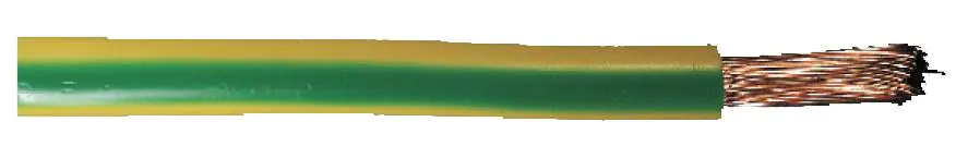 PVC-Aderleitung H07V-K 1G6 mm² 1 Meter grün-gelb PVC-Aderleitung H07V-K 1G6 mm² 1 Meter grün-gelb