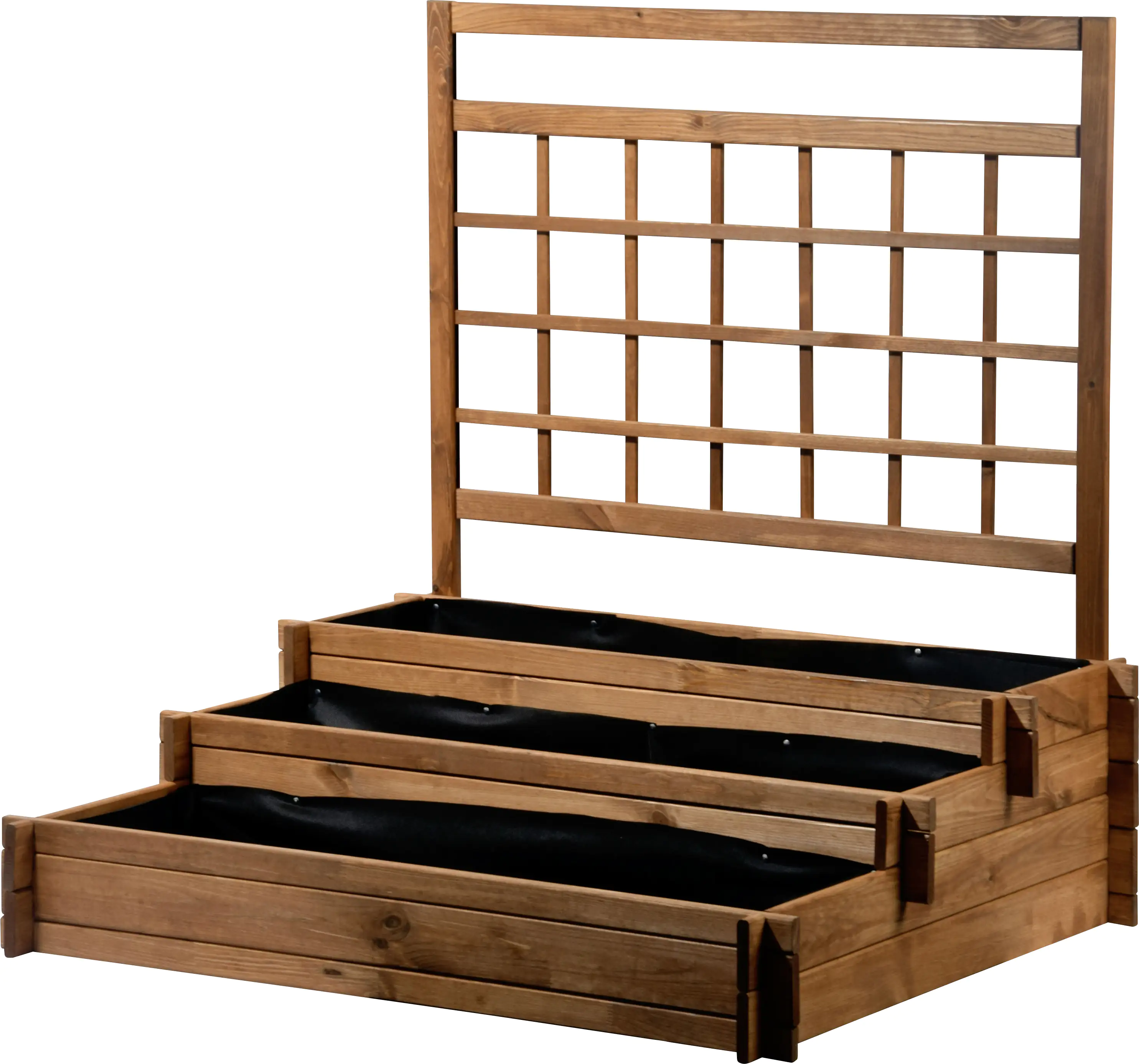 Dobar Pflanzkasten-Hochbeet Peru mit Spalier inkl. Folie 110 x 88 x 115 cm