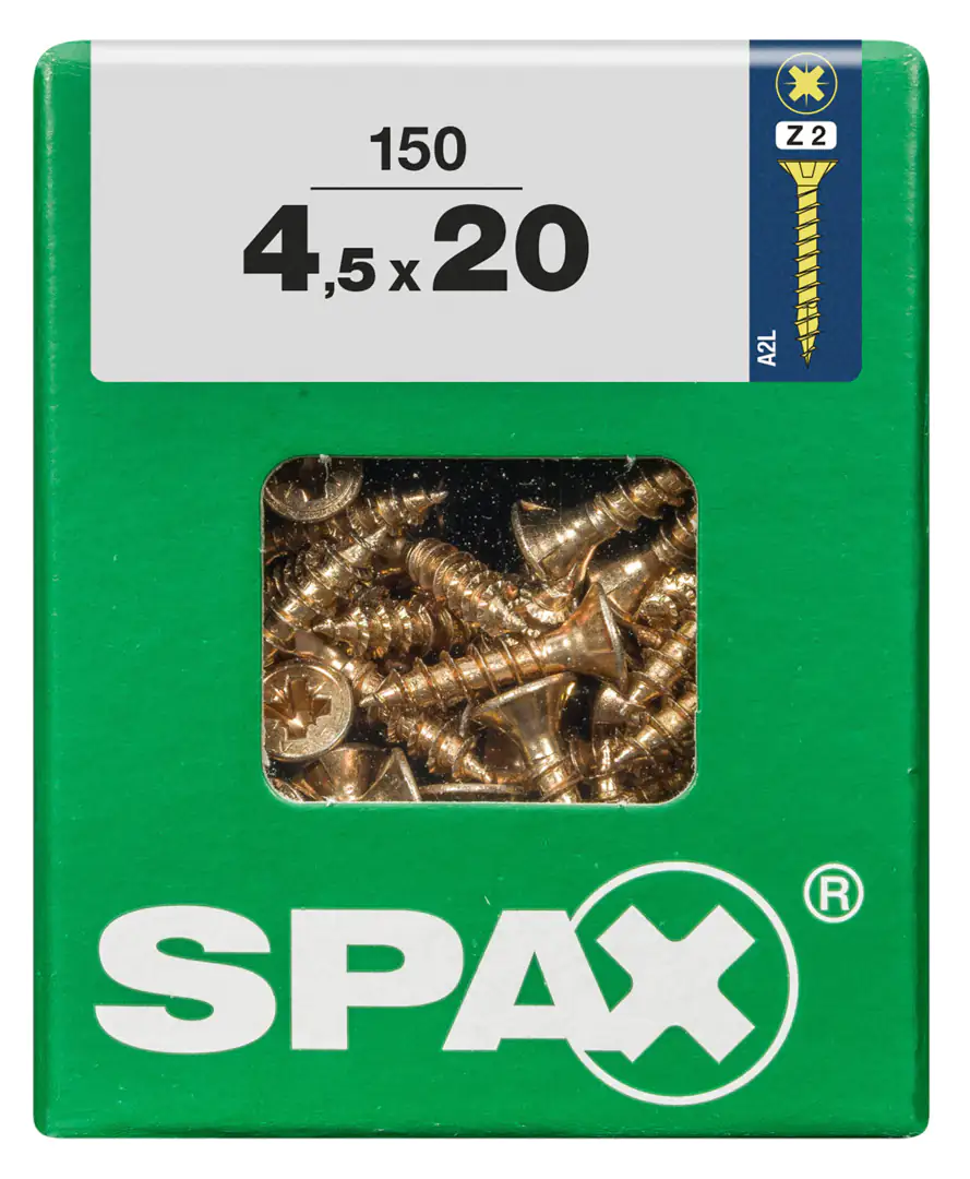 Spax Universalschrauben 4.5 x 20 mm PZ 2 - 150 Stk.