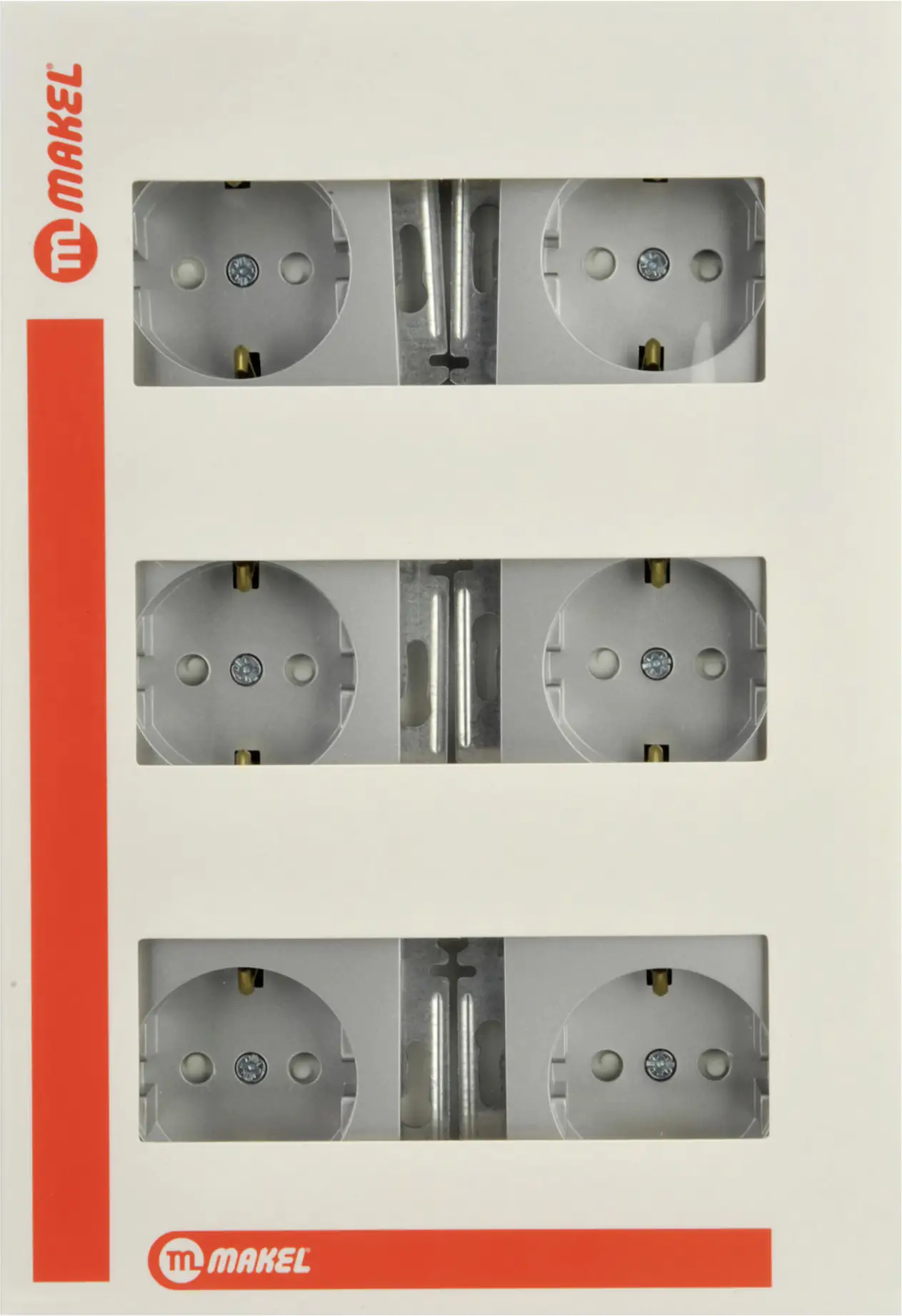 Steckdose Profi-Pack Karea, silber, 6er Pack Steckdose Profi-Pack Karea, silber, 6er Pack
