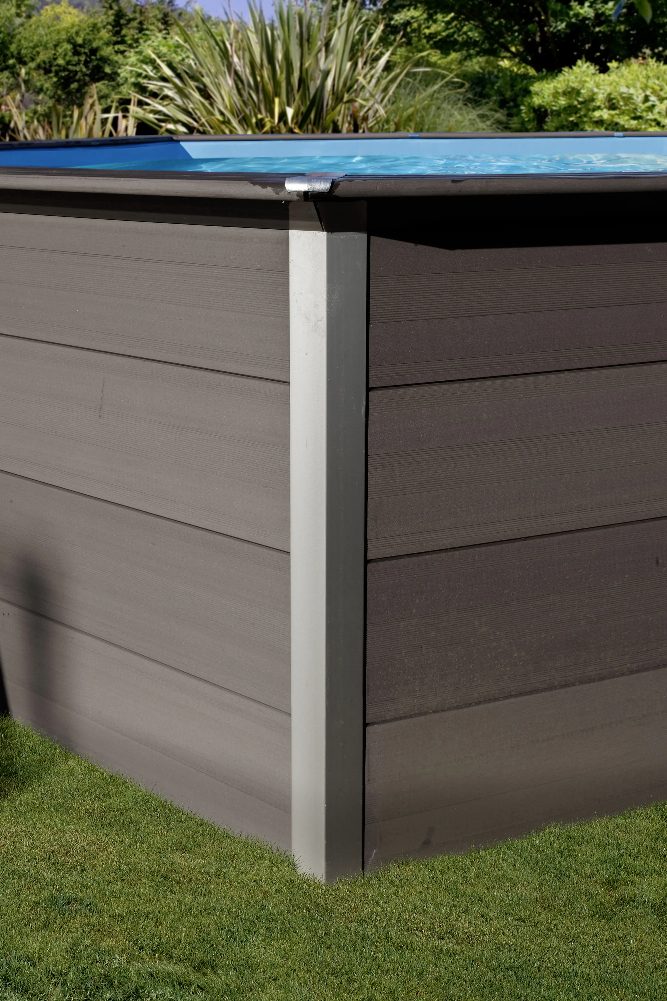Gre Composite Pool oval grau, 524 x 386 x 124 cm