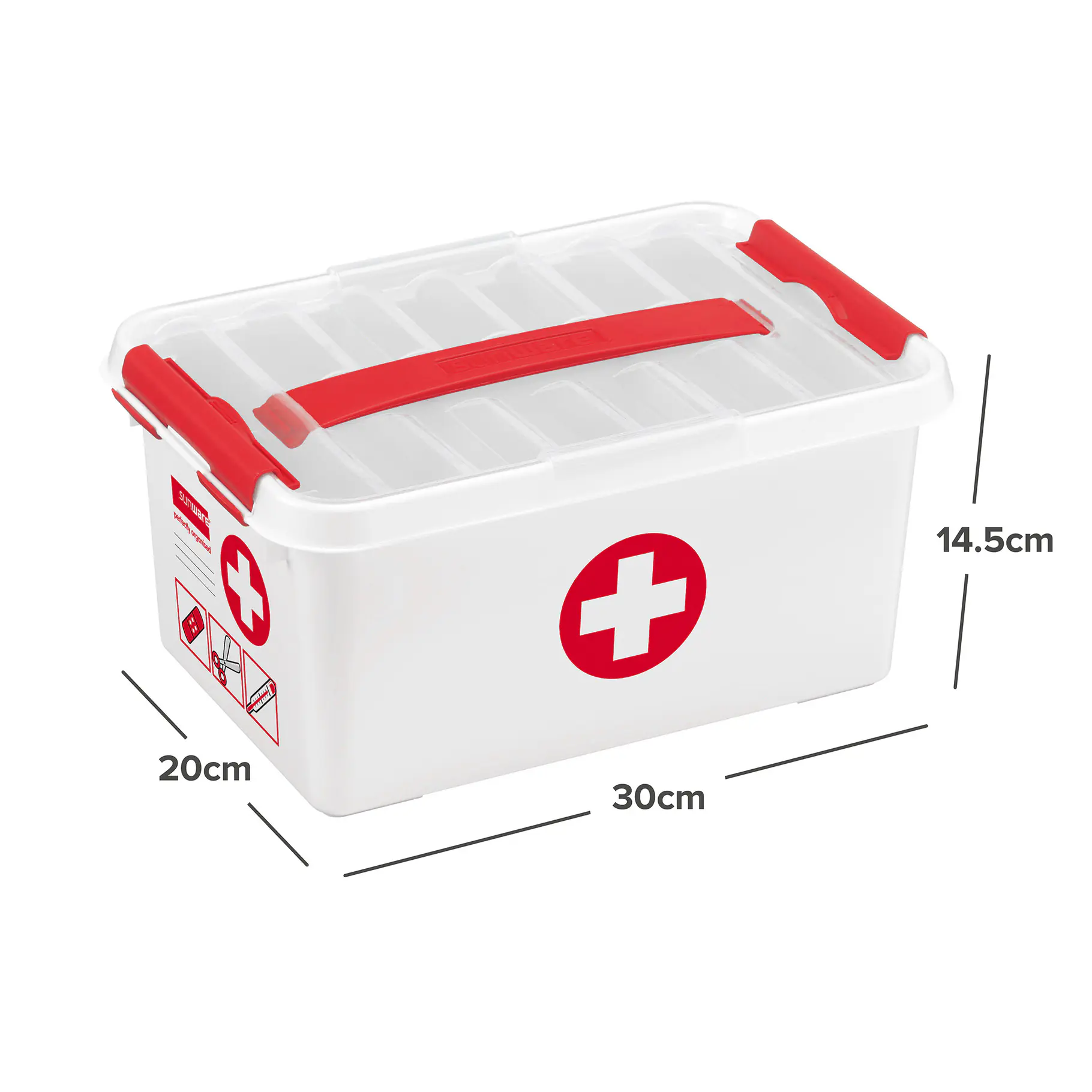 Sunware ErsteHilfe-Box inklusive Deckel 6 L 30 x 20 x 14 cm