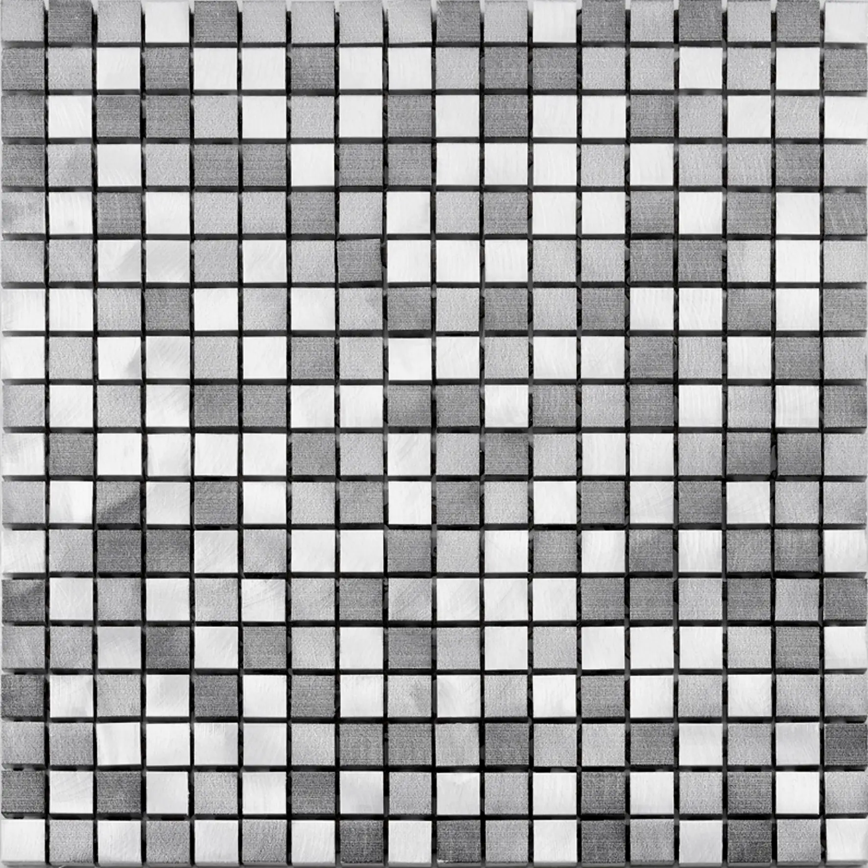 Mosaikfliese Metal 2 30 x 30 cm silber Steinmaß: ca. 1,5 x 1,5 cm