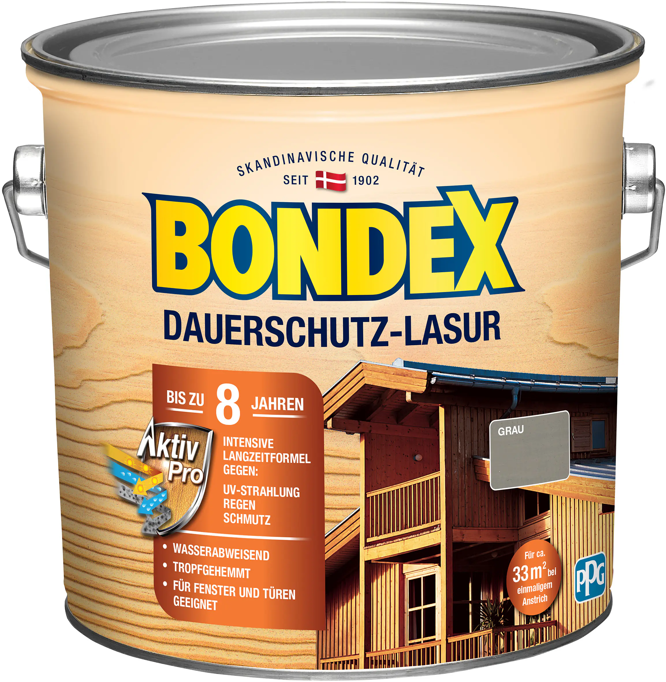 Bondex Dauerschutz Lasur 2,5 L grau
