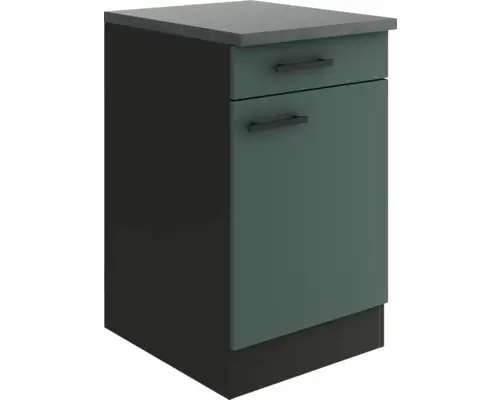 Optifit Unterschrank Verona 405 steingrün/anthrazit matt 50 cm