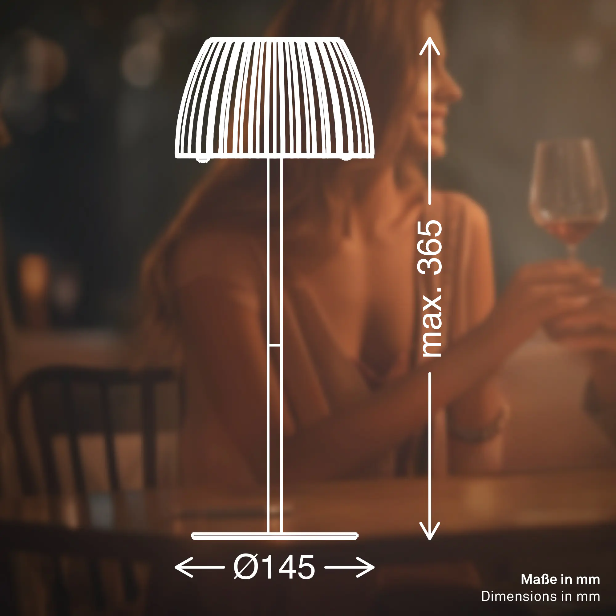 Briloner LED-Tischleuchte Riffle mit Akku beige dimmbar