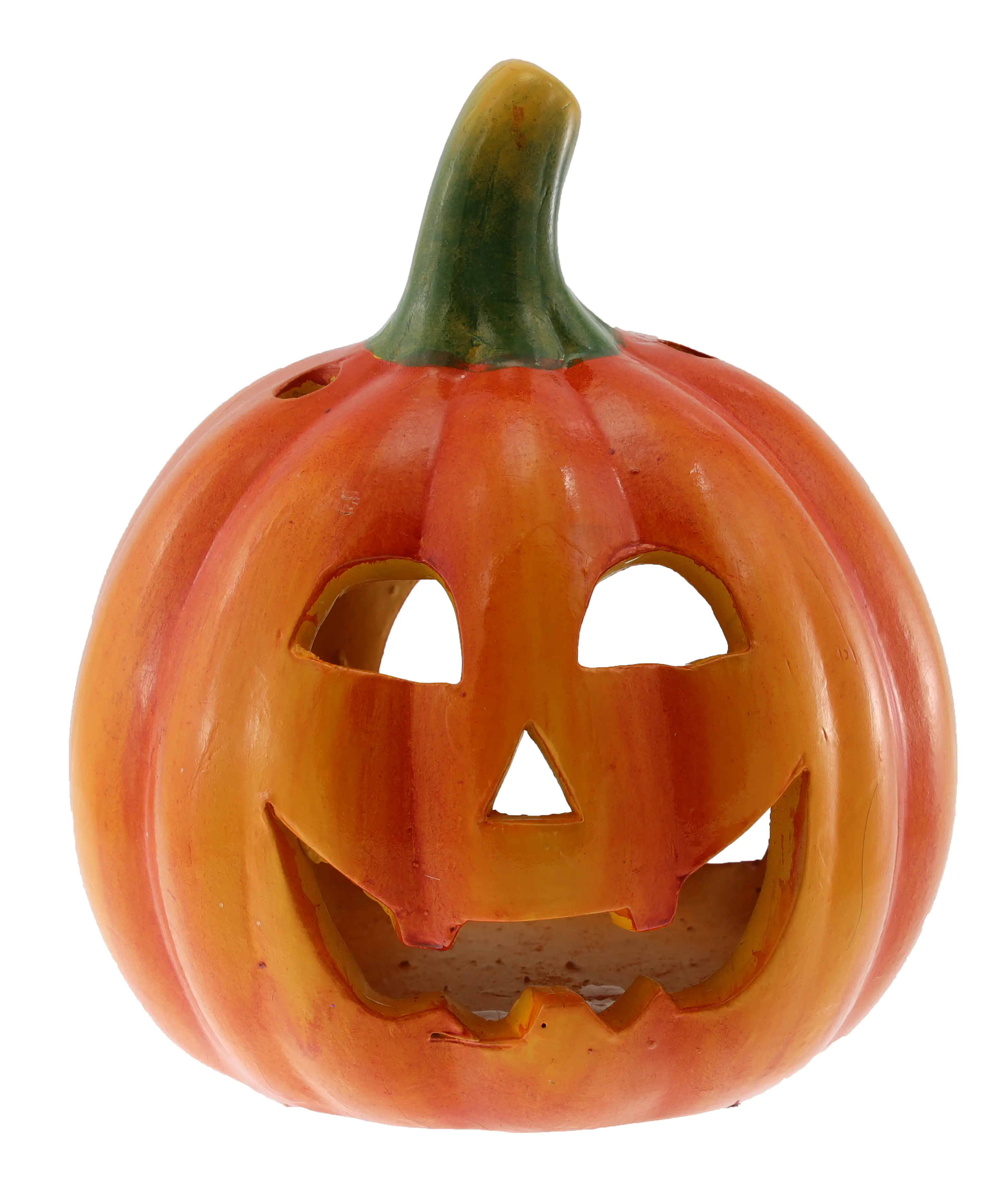 Windlicht Kürbis aus Keramik 16 cm