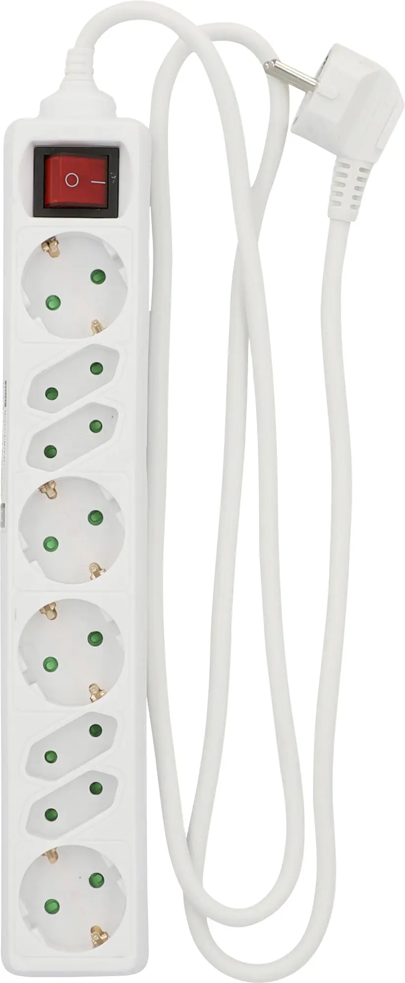 Unitec Steckdosenleiste 4+4-fach 1,4m mit Schalter, weiß