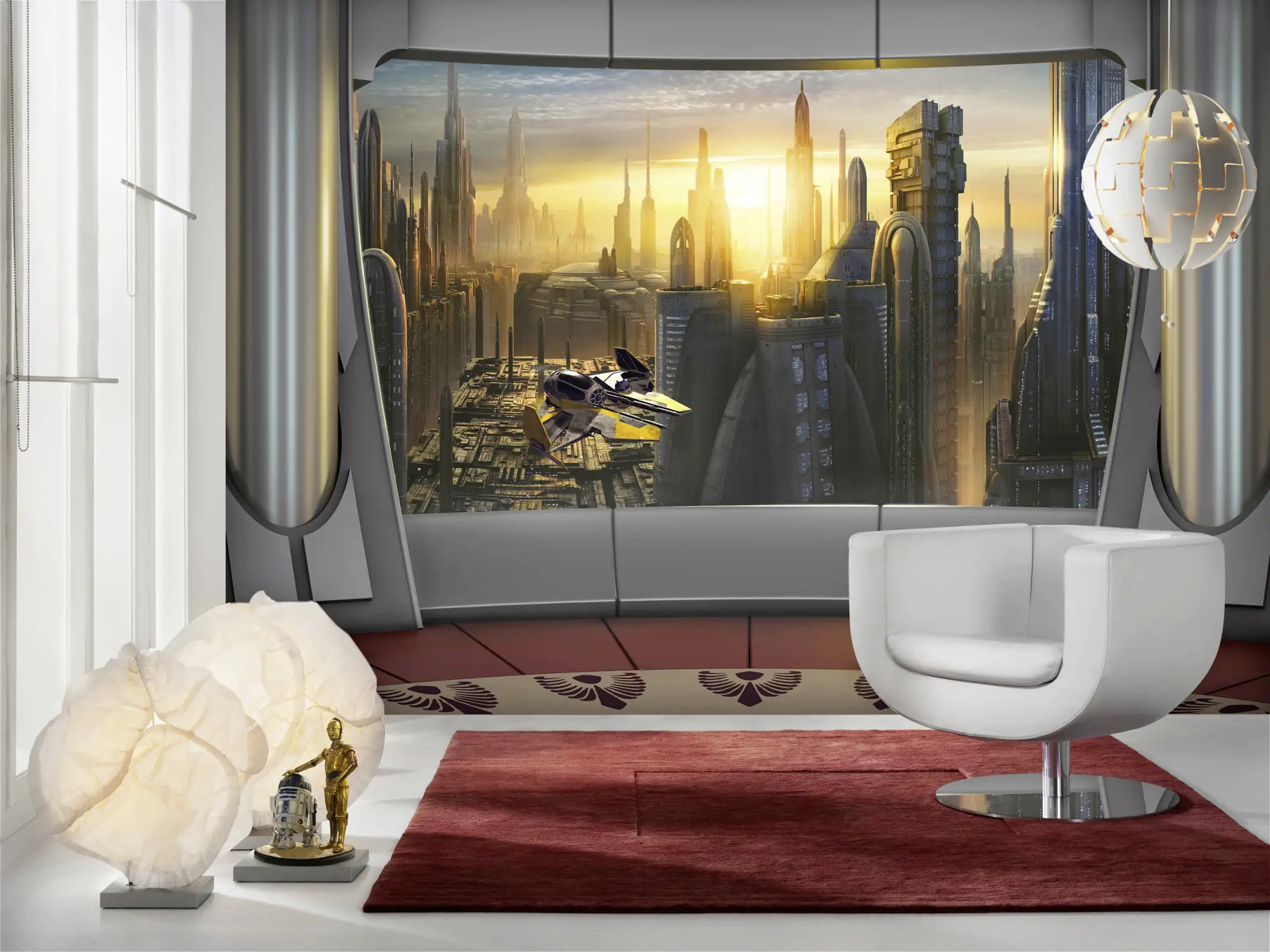 Komar Fototapete Star Wars Coruscant View 368 x 254 cm  Komar Fototapete Star Wars Coruscant View 368 x 254 cm