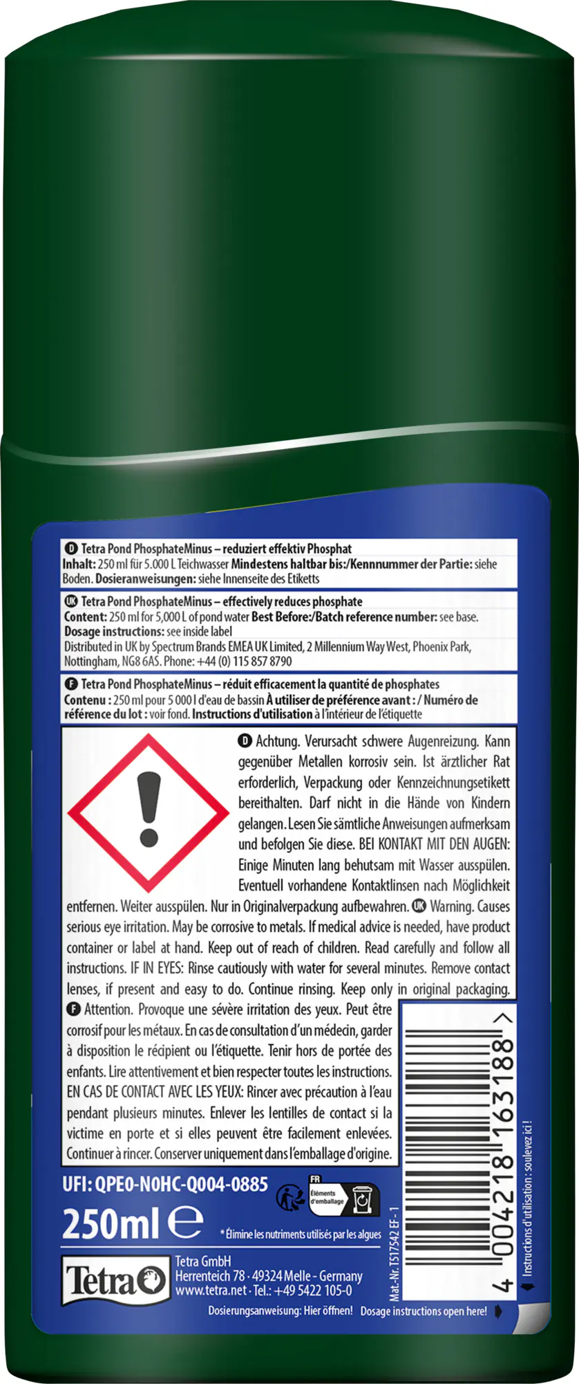 Tetra Pond PhosphateMinus 250 ml