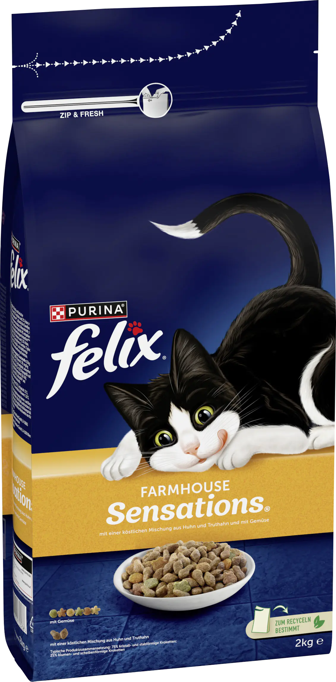 Felix Farmhouse Sensations mit Huhn Truthahn und Gemüse 2 kg Felix Farmhouse Sensations mit Huhn Truthahn und Gemüse 2 kg