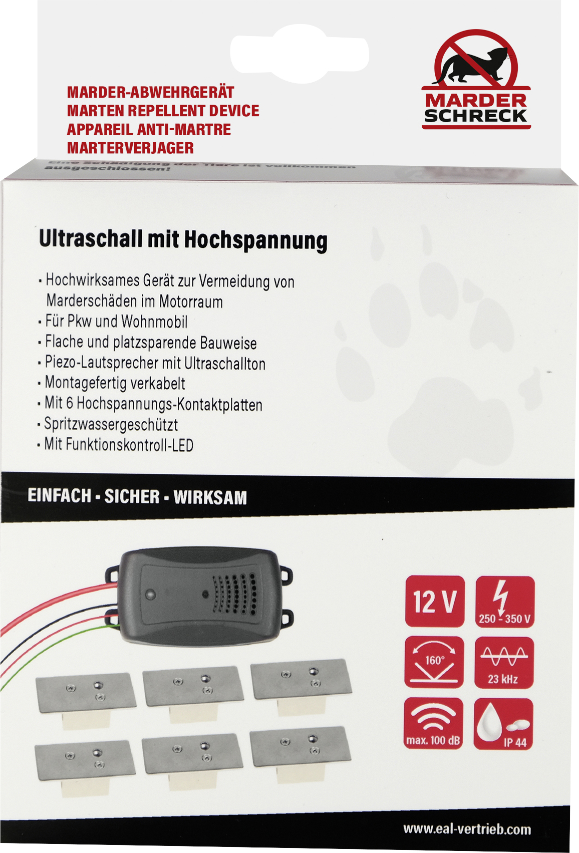 K&K Marderabwehr M2700 Marderschutz 360° Ultraschall Original VW 000054651A 4260069061152