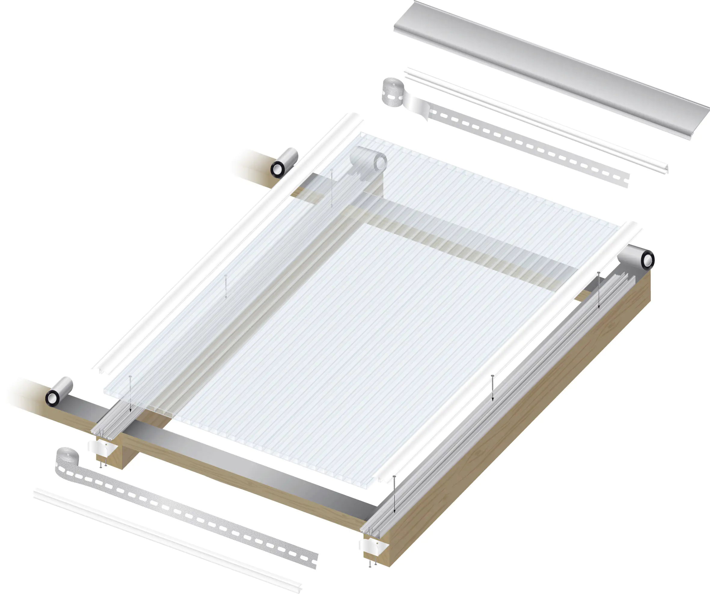 Gutta PC Hohlkammerplatte Gutta Polycarbonat-Doppelstegplatte 250 x 105 cm 10 mm klar
