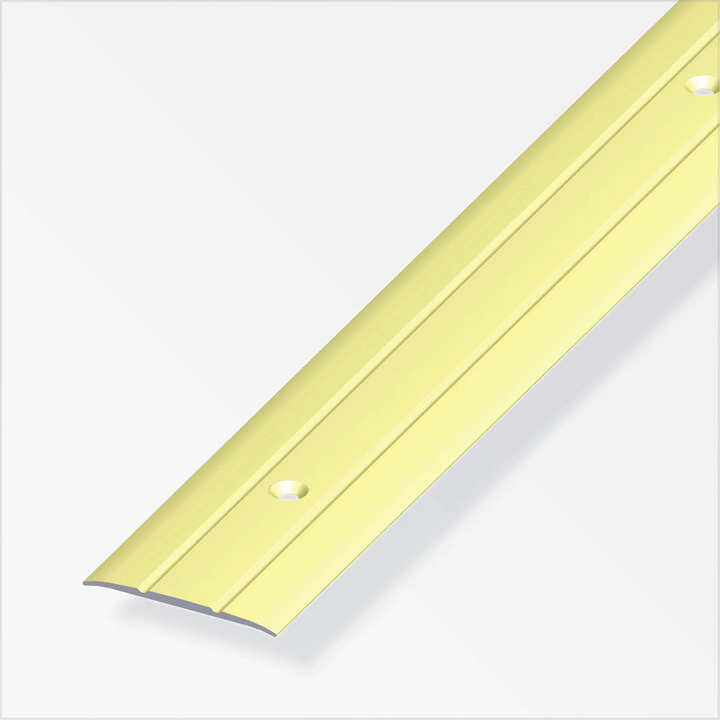 alfer Übergangsprofil 1 m, 37 x 2.5 mm Aluminium eloxiert messing