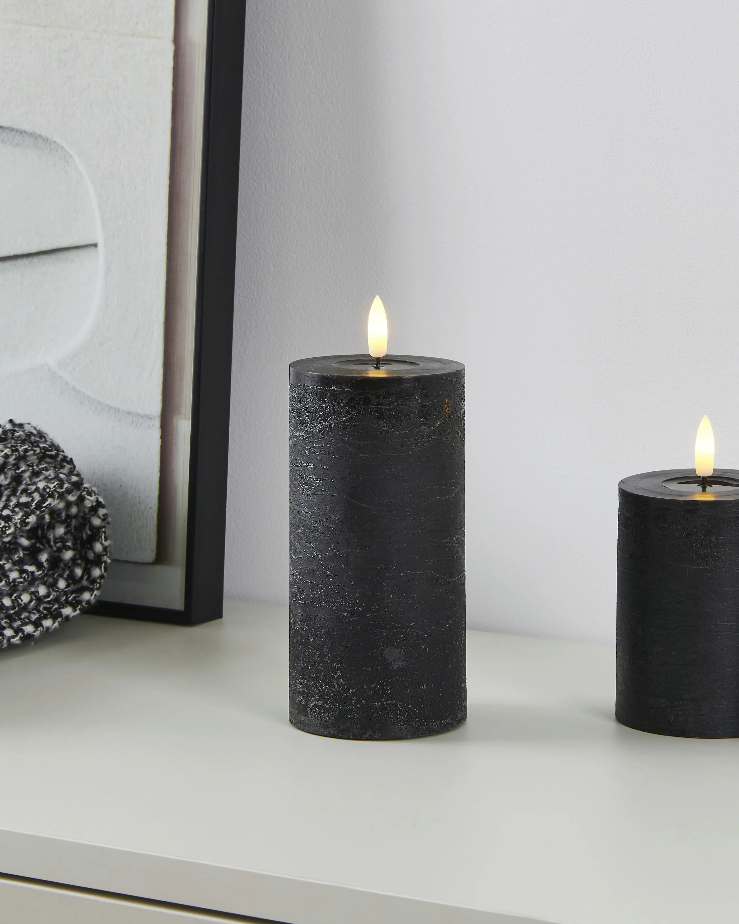 Eglo LED Kerze Leskino warmweiß 15 x Ø 7,5 cm schwarz 