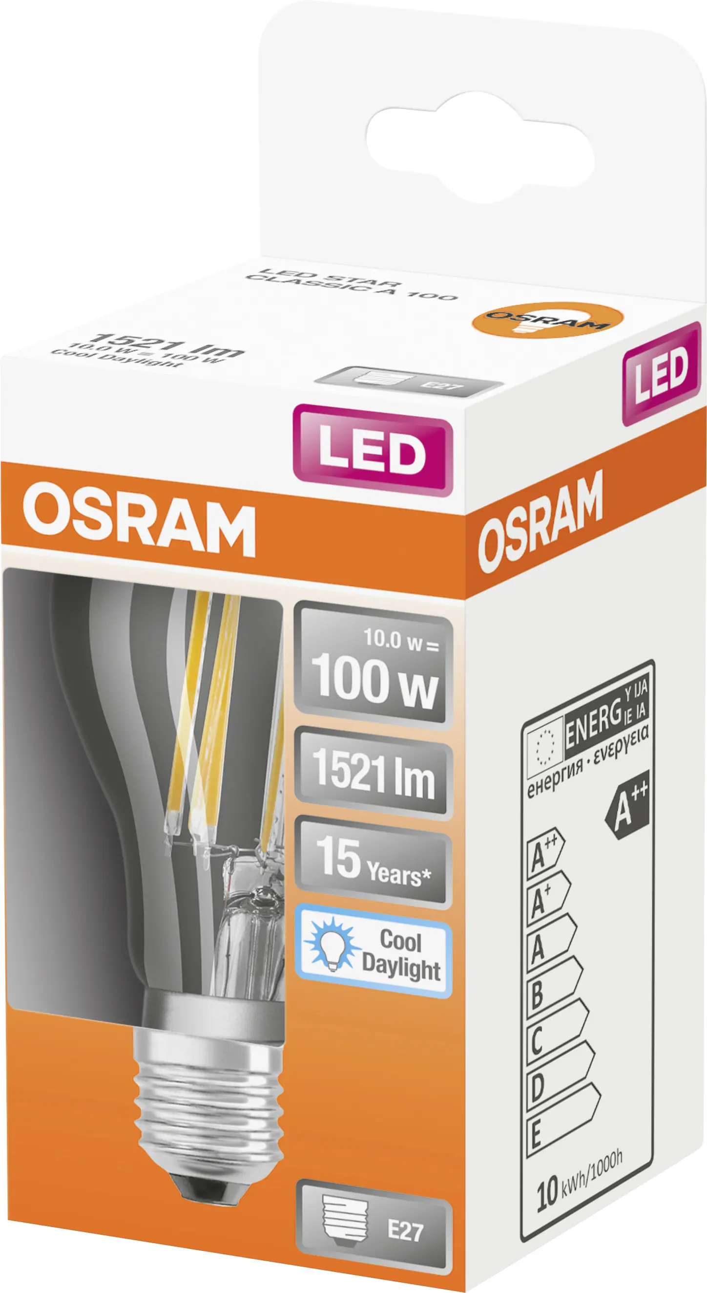 Osram LED Leuchtmittel Star Classic A 100 E27 10W kaltweiß, klar Osram LED Leuchtmittel Star Classic A 100 E27 10W kaltweiß, klar