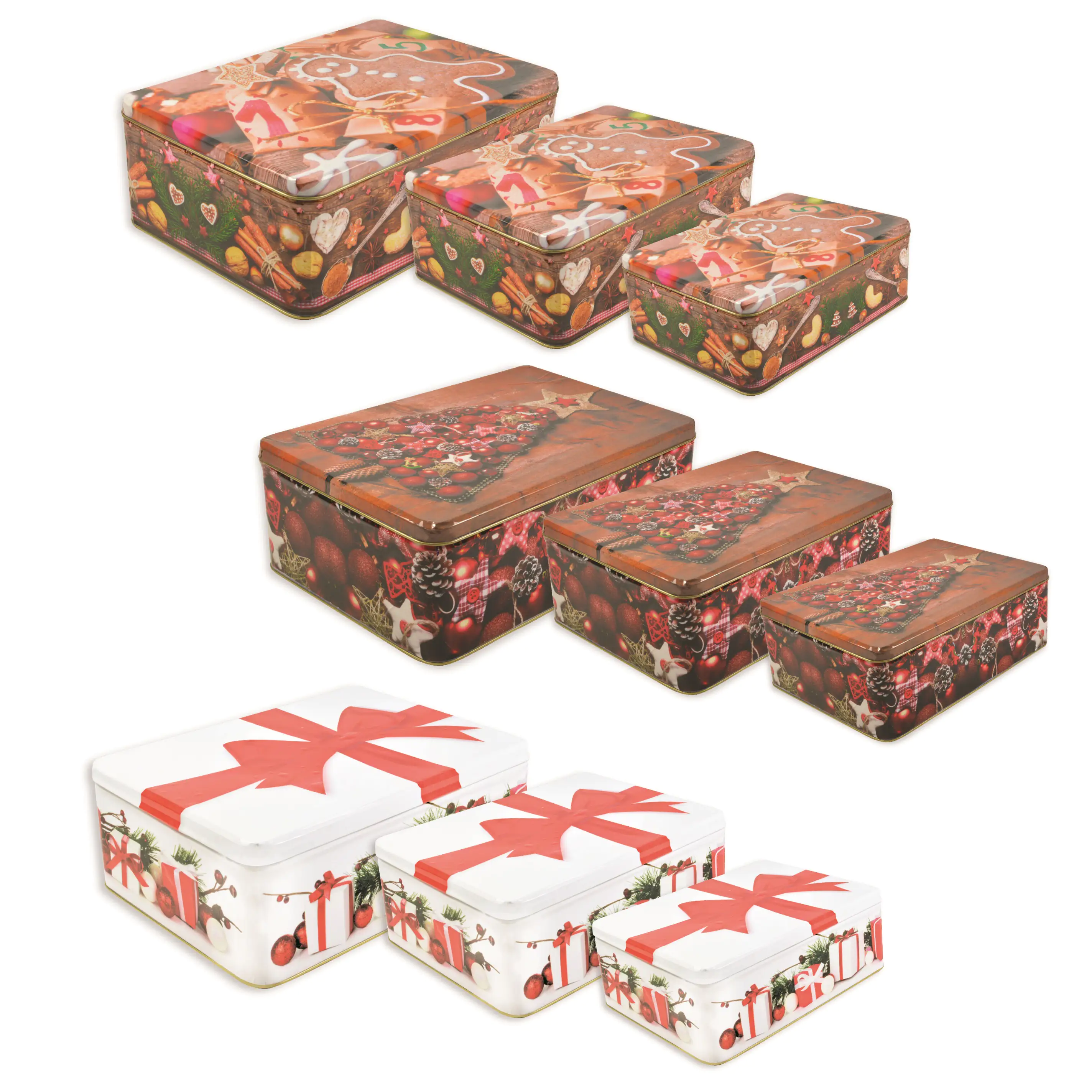 Riffelmacher Gebäckdosen 3-er Set verschiedene Motive