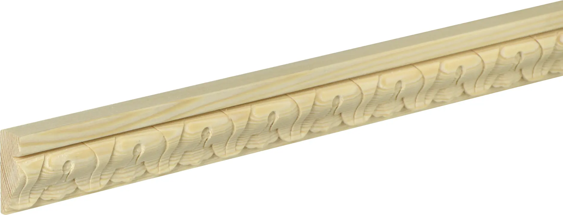 Schnitzleiste D052 240 cm 33 x 12 mm Fichte/Kiefer