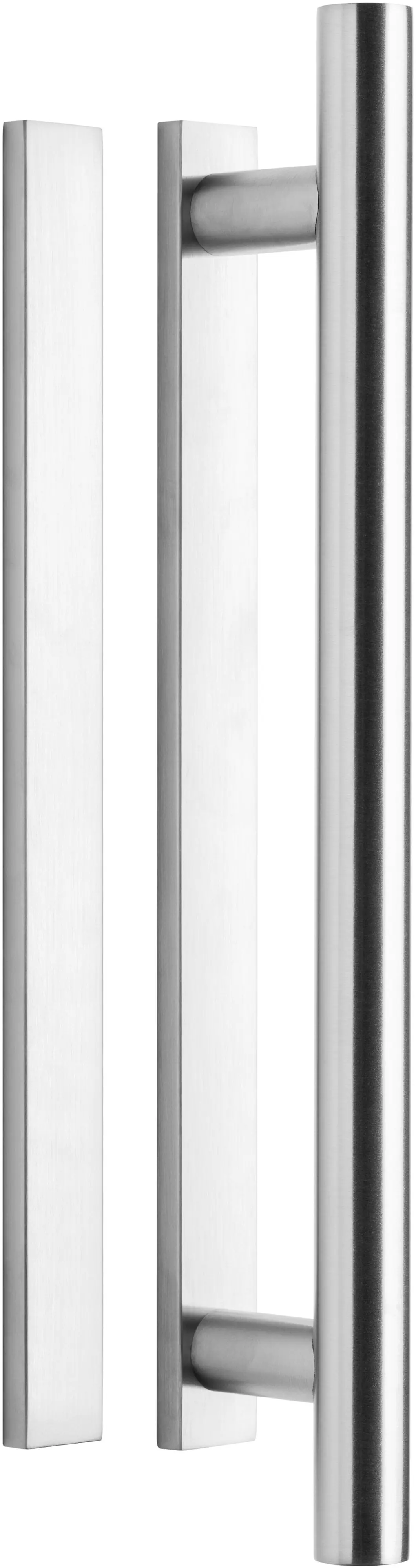 Ambiente Türgriff Glastür Stange gerundet Edelstahl gebürstet