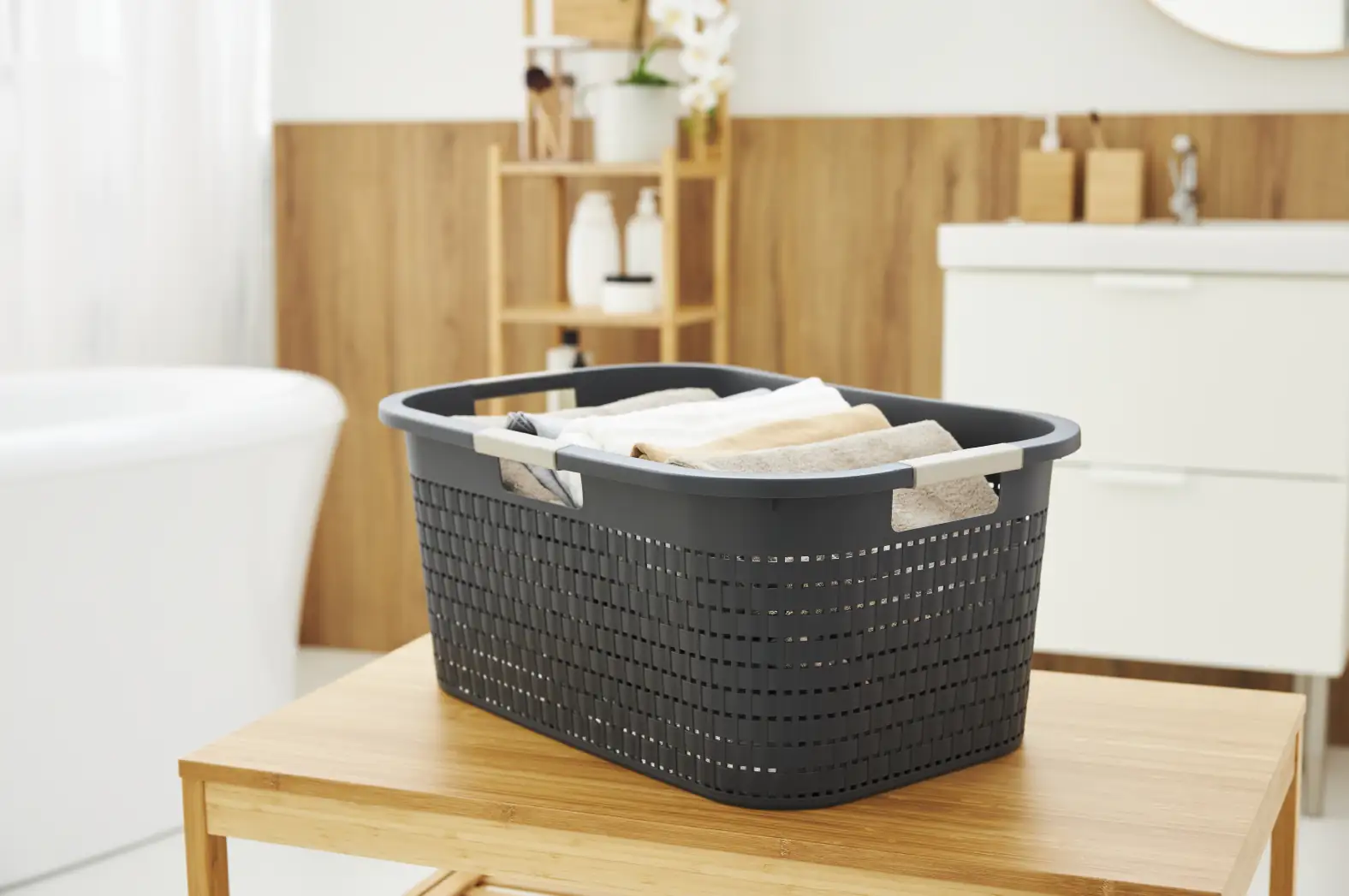 Rotho Wäschekorb Country, 40 L anthrazit Rotho Wäschekorb Country, 40 L anthrazit